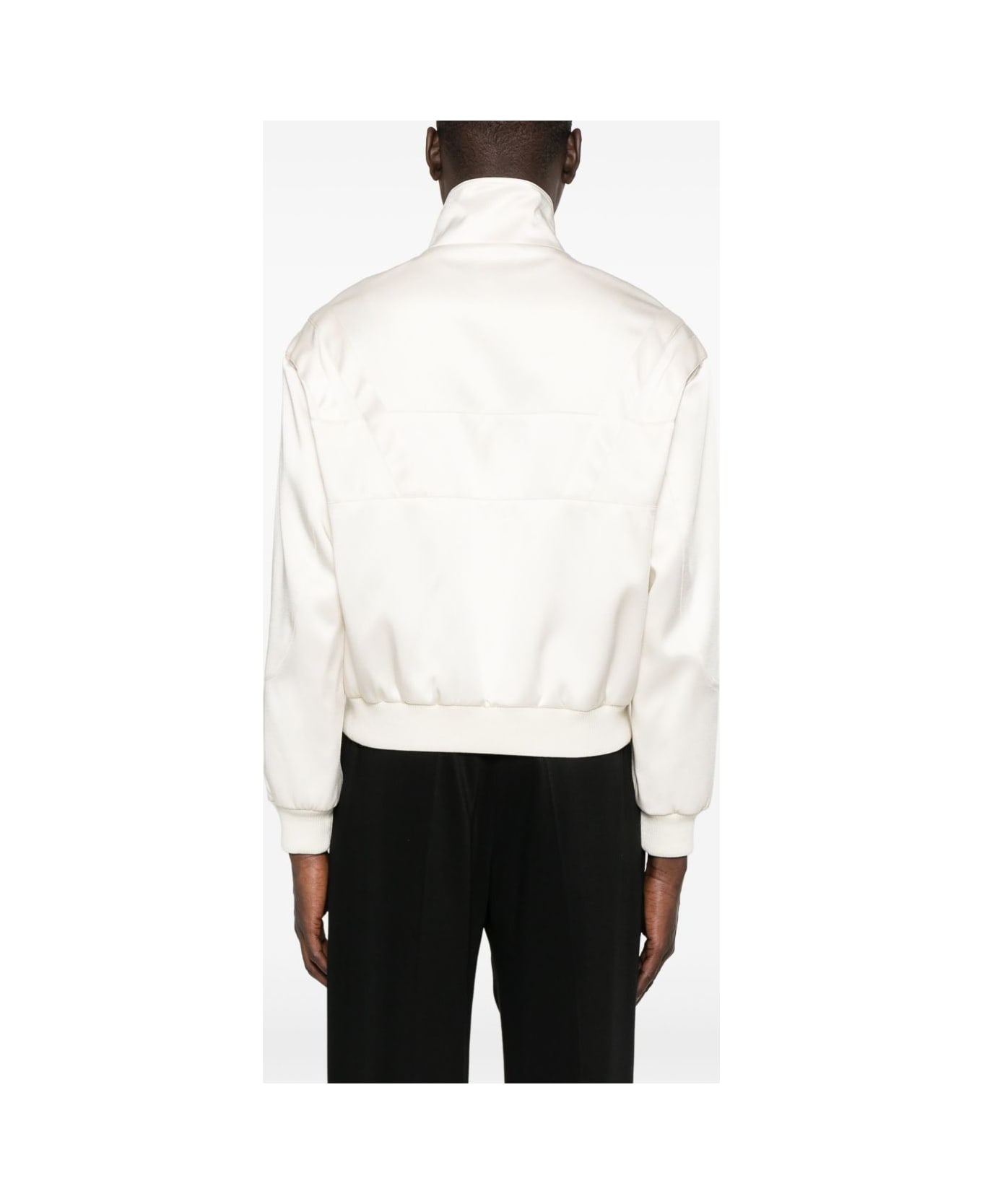 Saint Laurent Satin Bomber Jacket - White