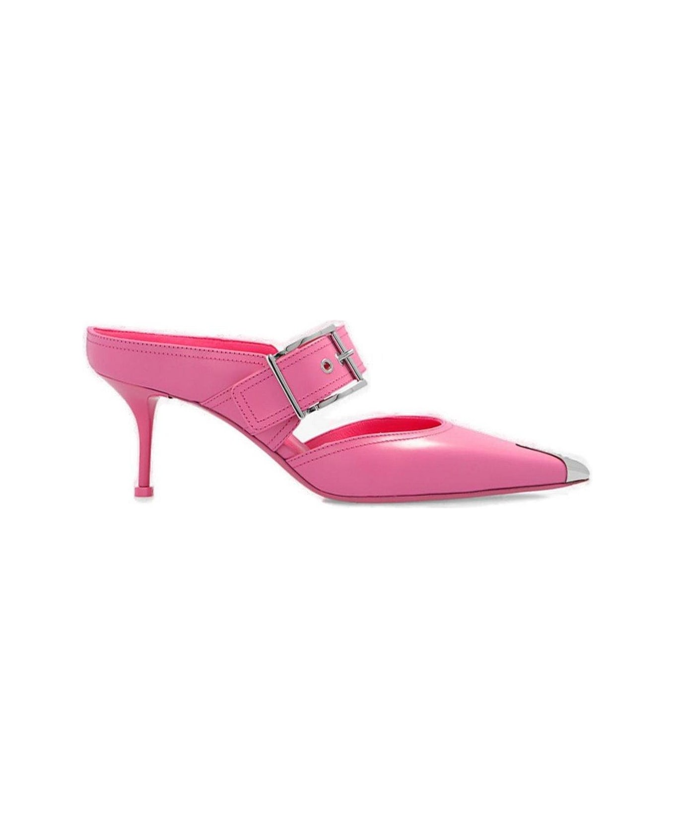 Alexander McQueen Pointed-toe Slip-on Mules - Rosa