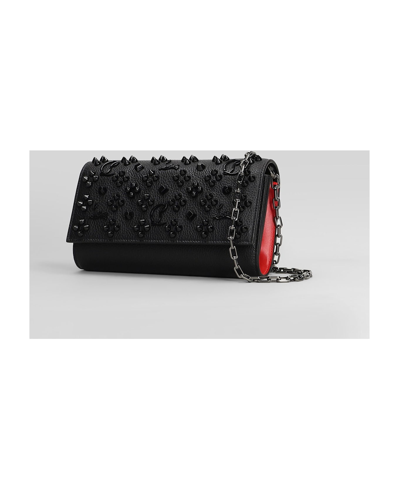 Christian Louboutin Paloma Wallet Shoulder Bag In Black Leather - black