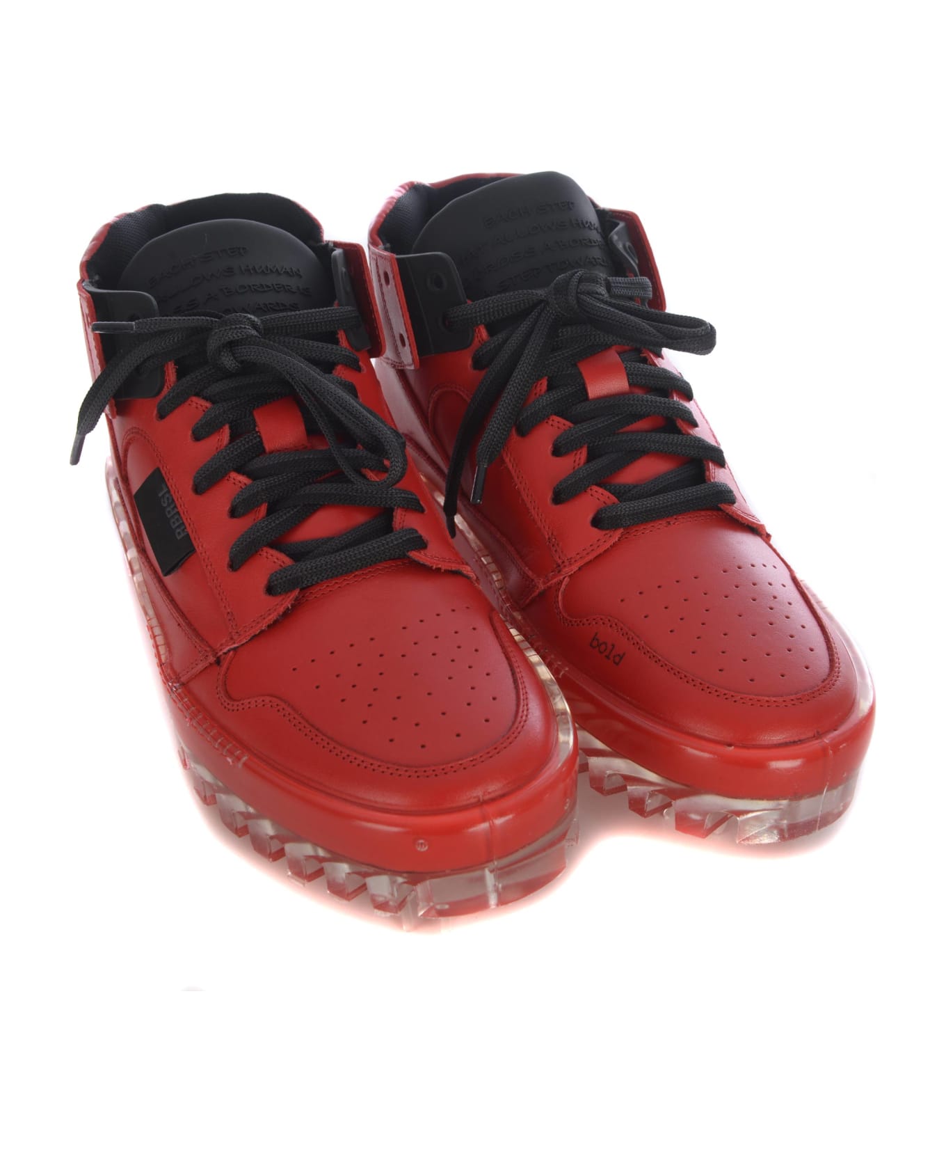 RBRSL Rubber Soul Sneakers Rbrsl In Leather - Rosso