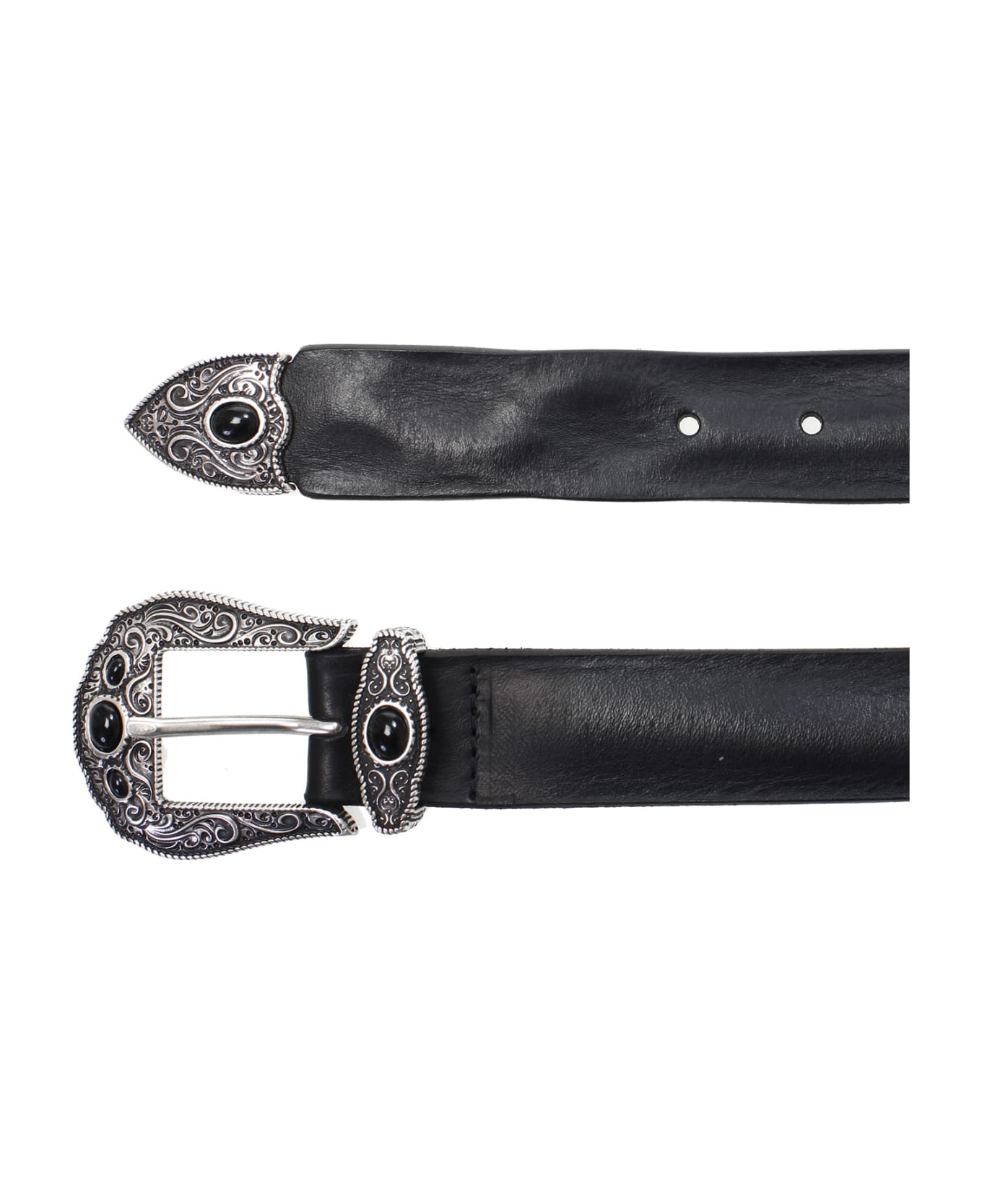 Orciani Leather Belt - Nero