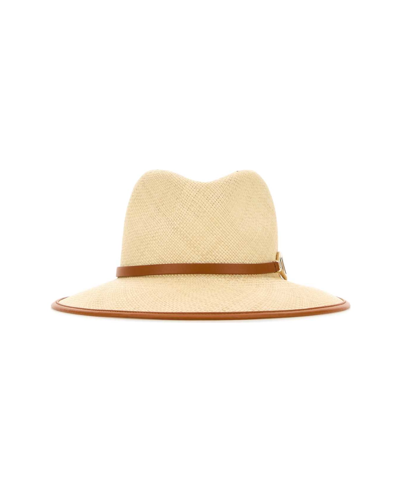 Valentino Garavani Straw Hat - NATURALEGINGERBROWNORO