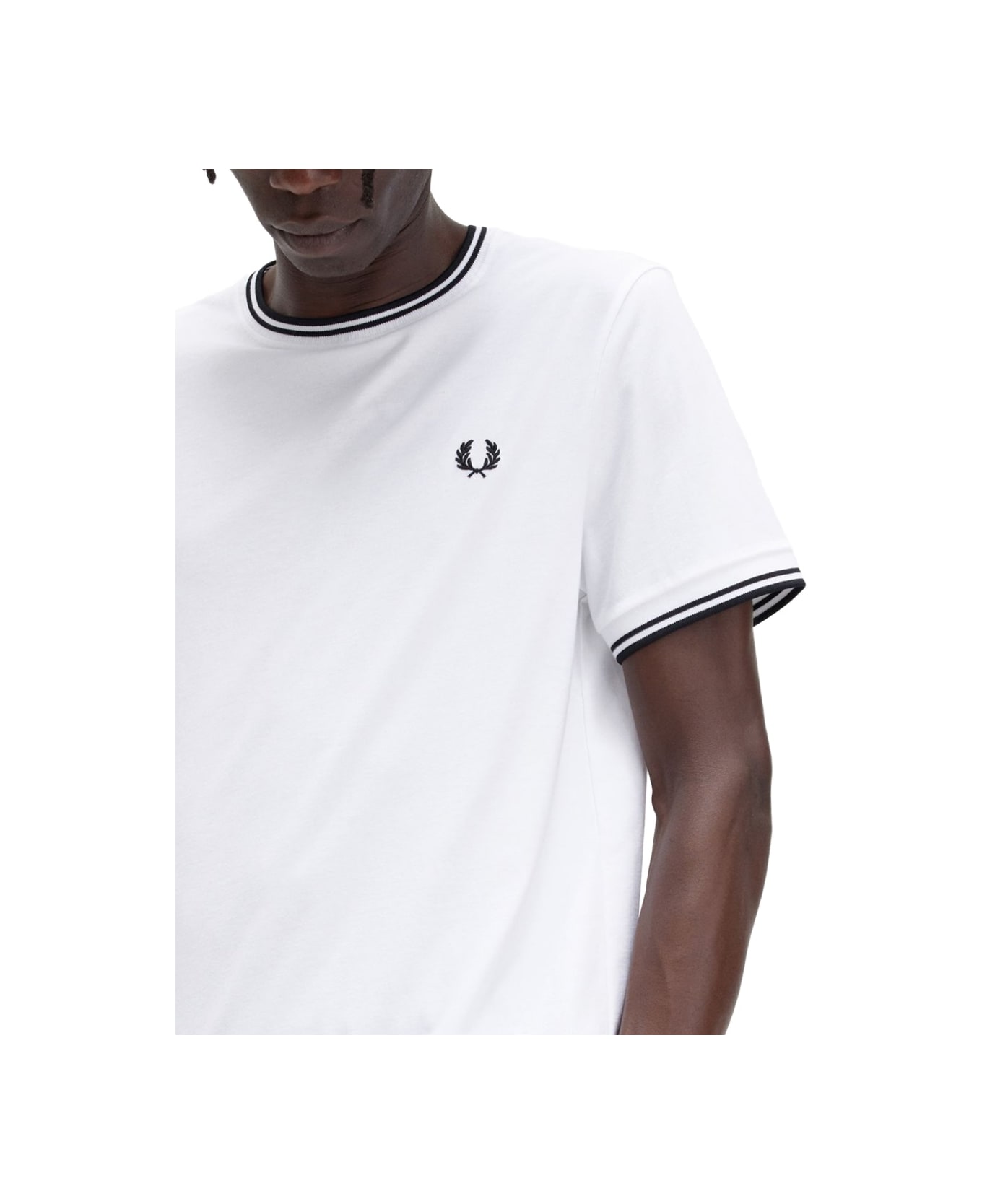 Fred Perry Cotton T-shirt - WHITE