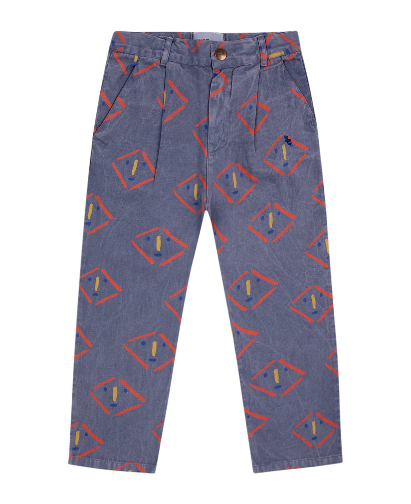 Bobo Choses Purple Trousers For Kids With Multicolor Pattern - Violet