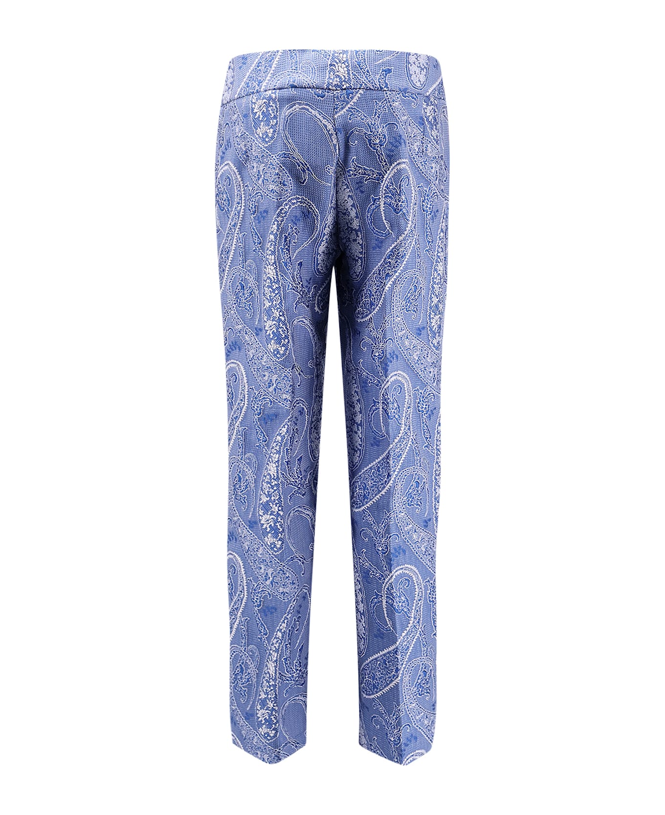 Etro Trousers With Iconic Print - Blue