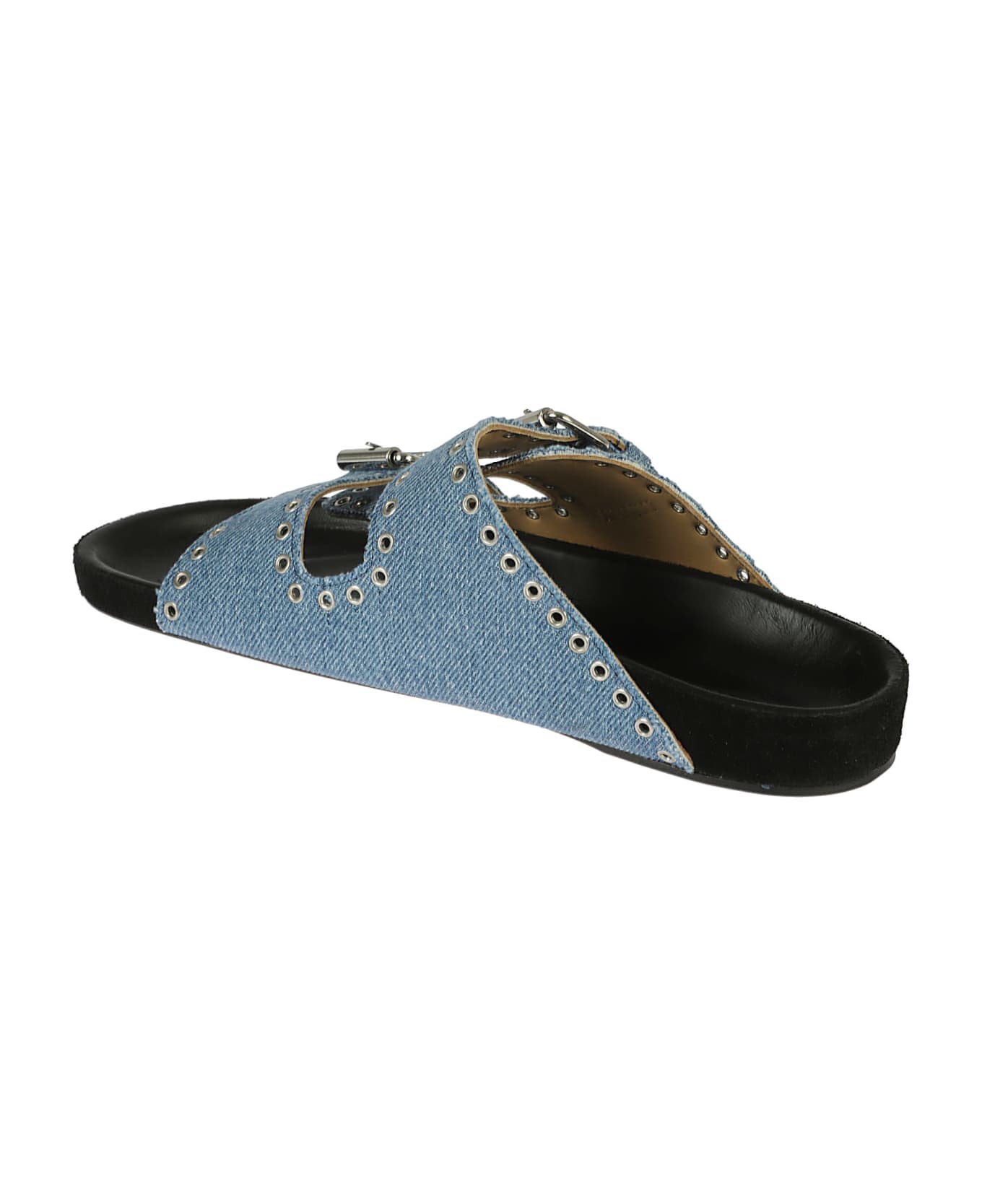 Isabel Marant Denim Footbed Sandals - Light Blue