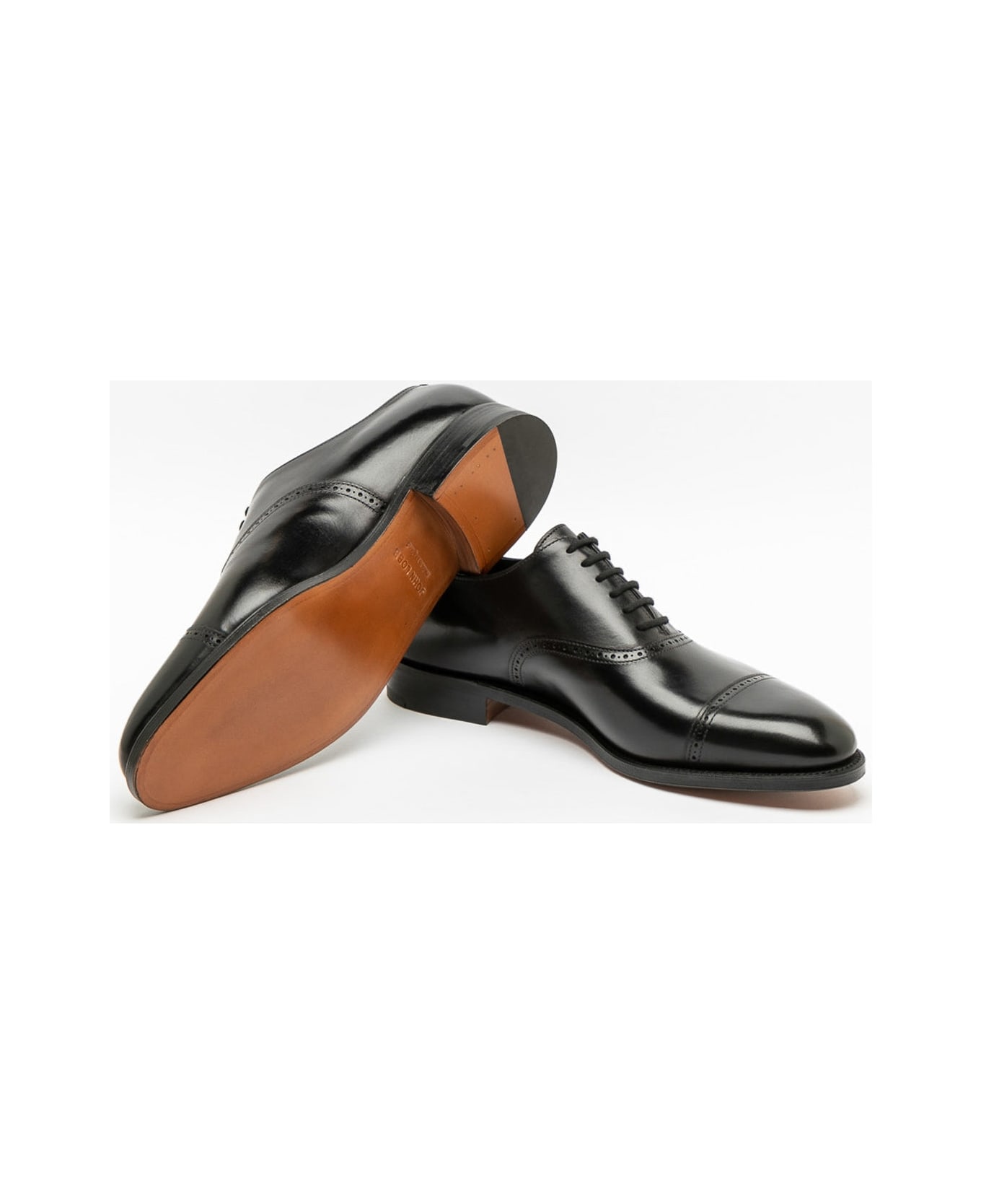 John Lobb Trent Black Calf Oxford Shoe