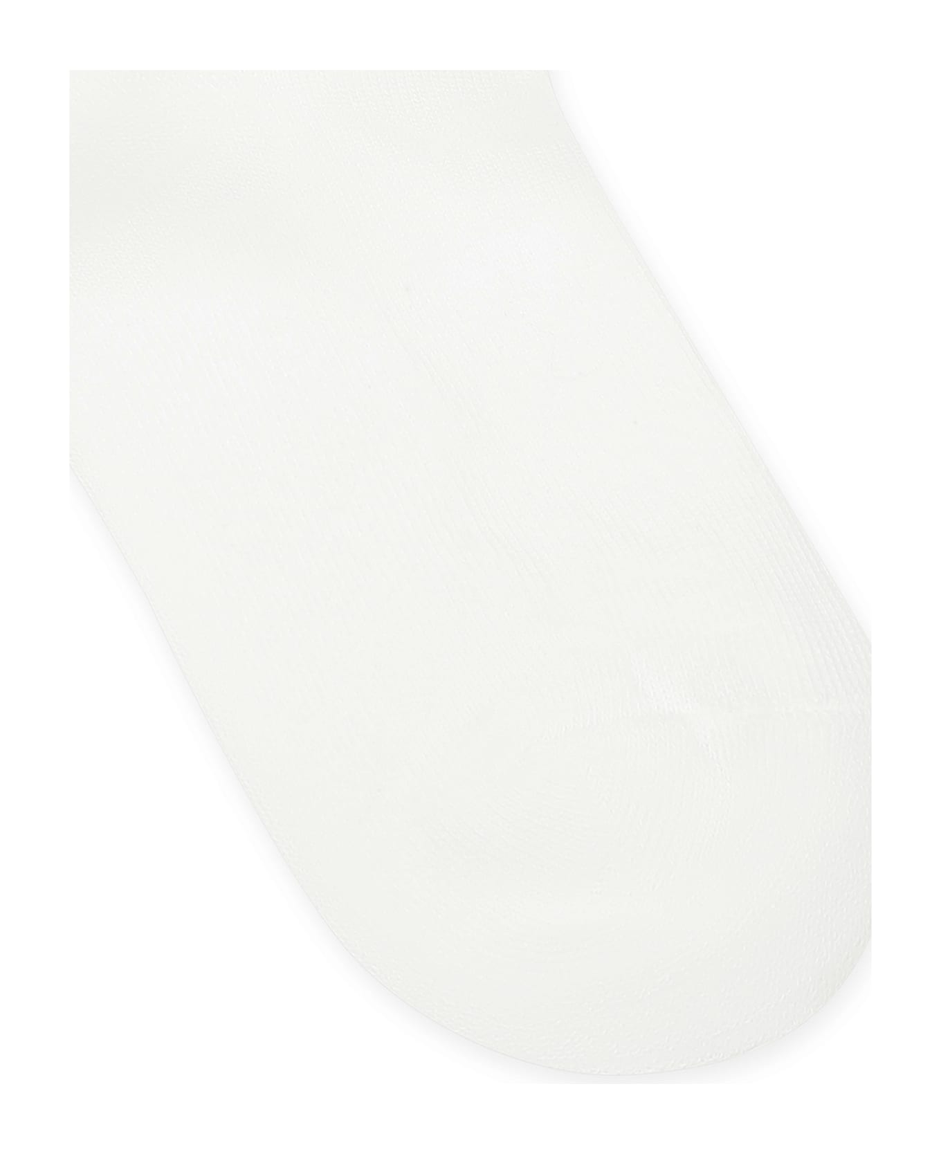 MSGM White Socks For Kids With Logo - White