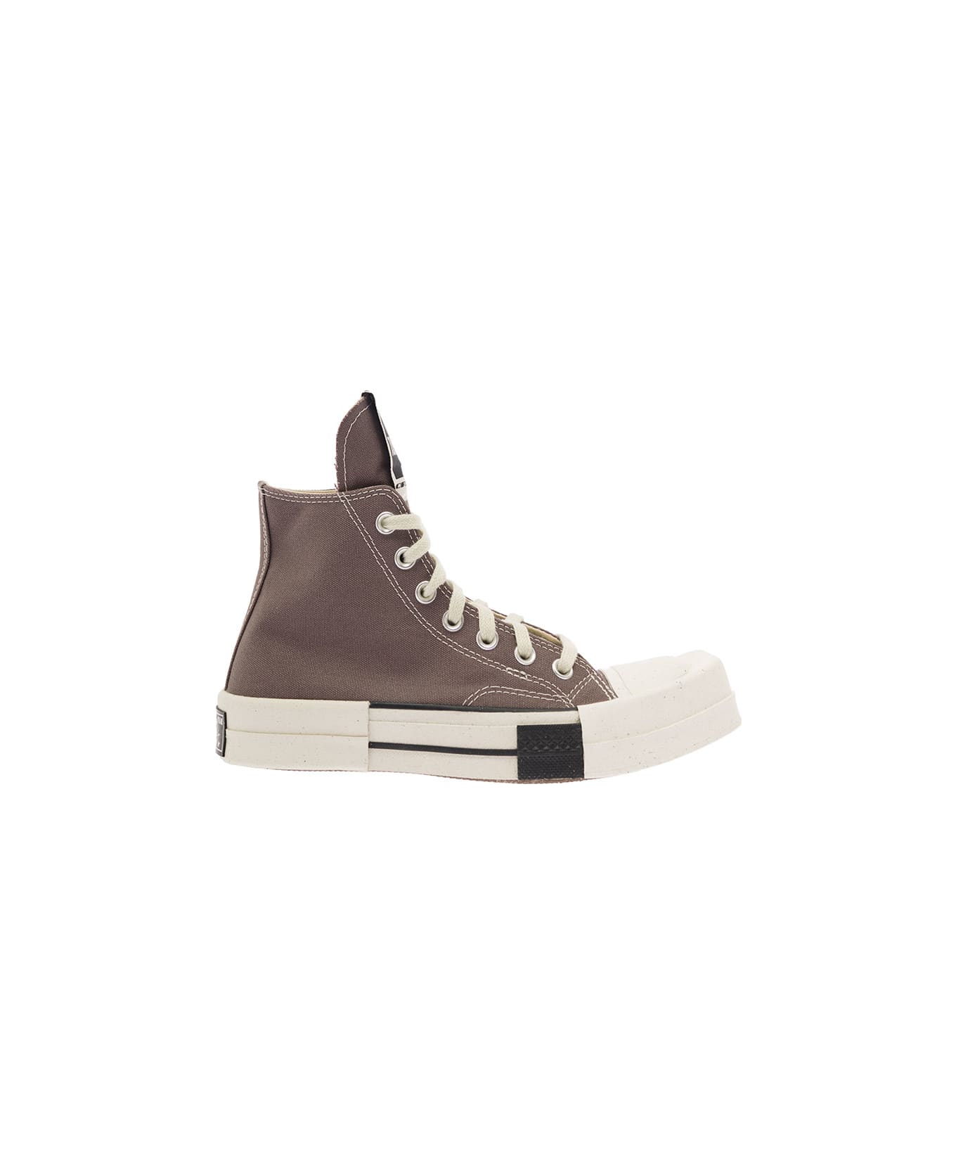 DRKSHDW 'turbodrk' Dark Grey High-top Sneakers With Chunky Sole In Canvas Woman - Grey