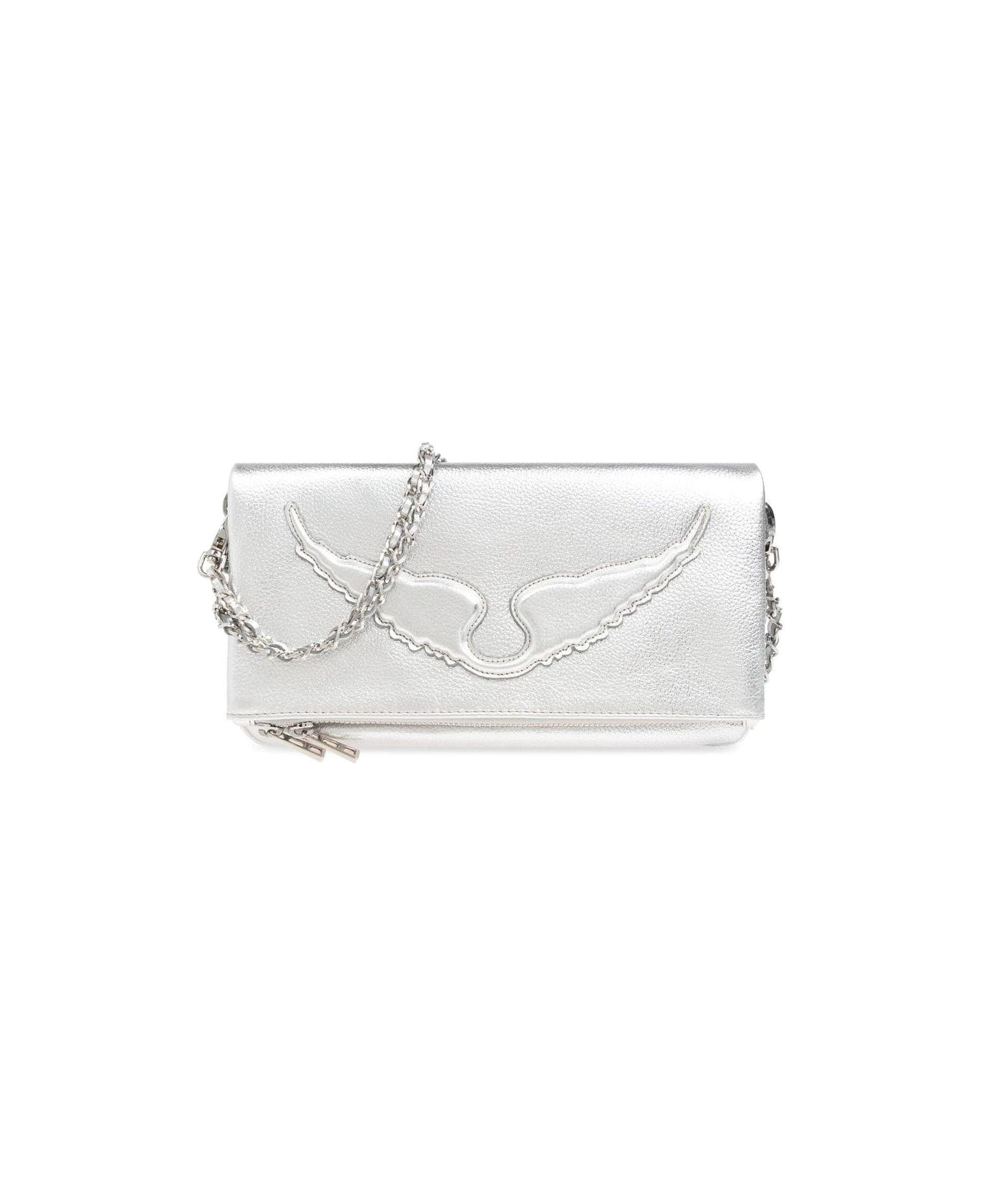 Zadig & Voltaire Rock Clutch Bag - Silver