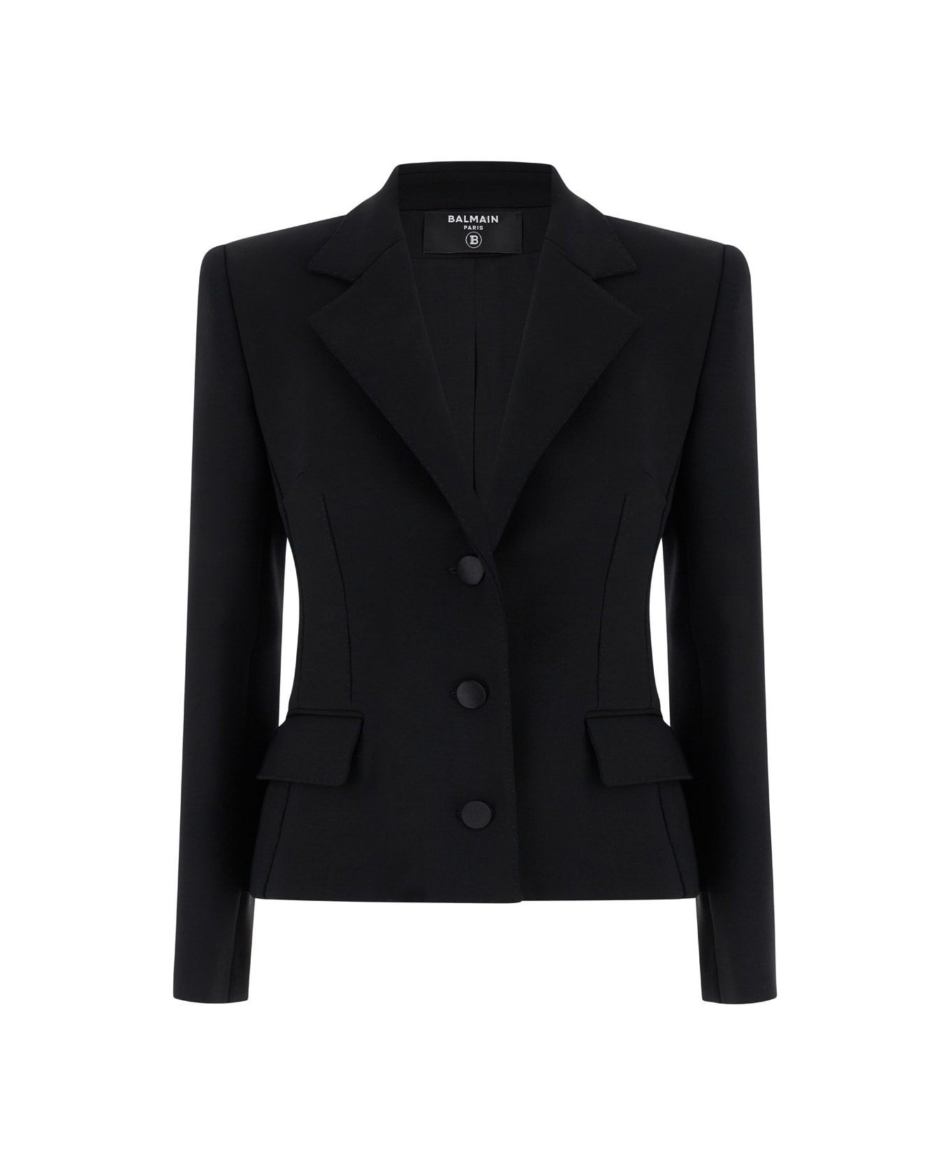 Dolce & Gabbana Black Single-breasted Jacket With Buttons Fastening In Wool Stretch Woman - Black