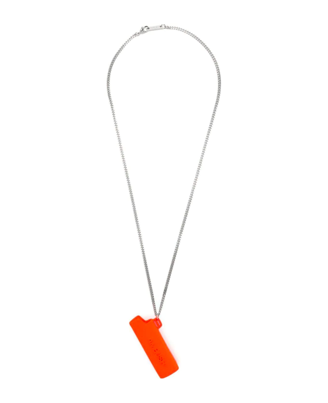 AMBUSH Logo Lighter Necklace - ARANCIONE/PESCA