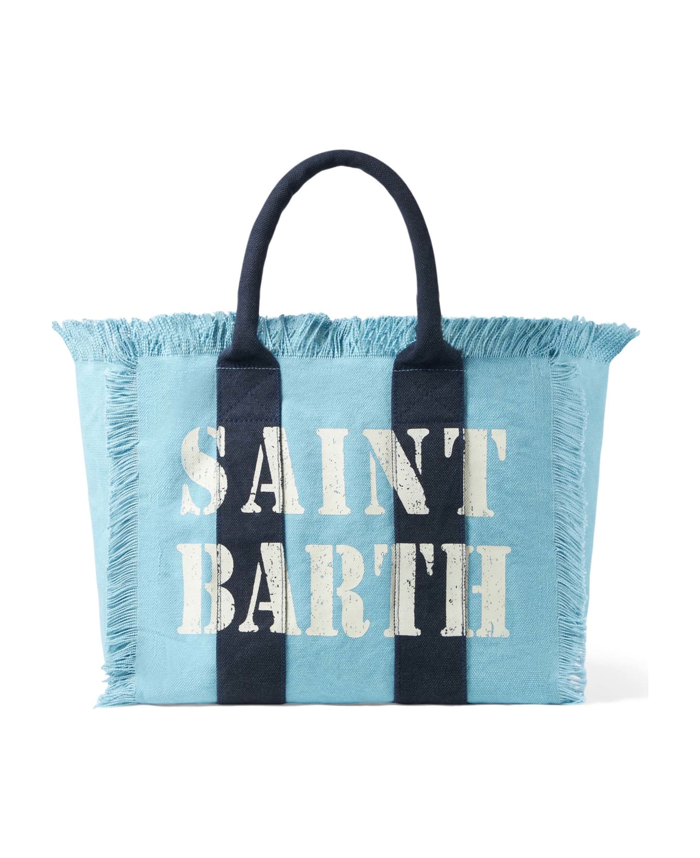 MC2 Saint Barth Vanity Canvas Shoulder Bag With Logo Print