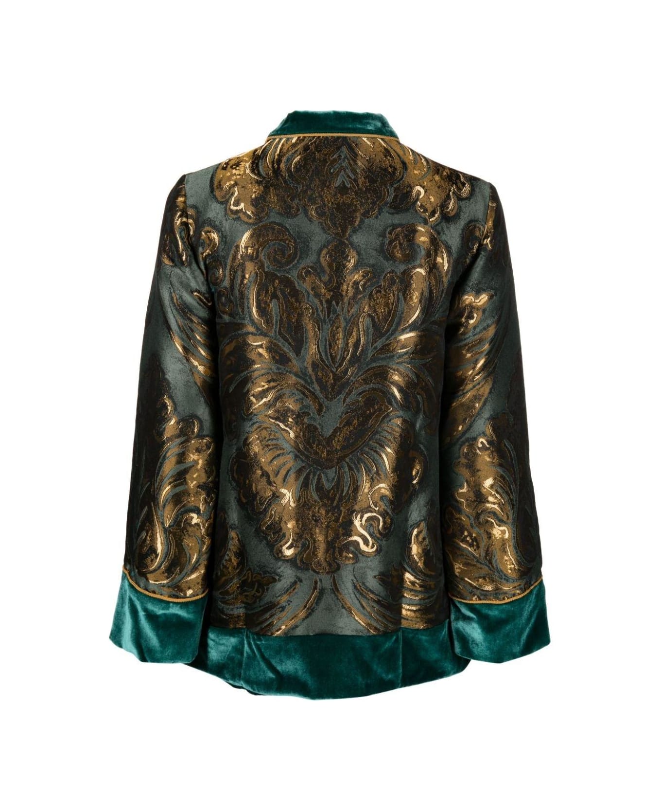 For Restless Sleepers Panelled Collared Jacket - Golden