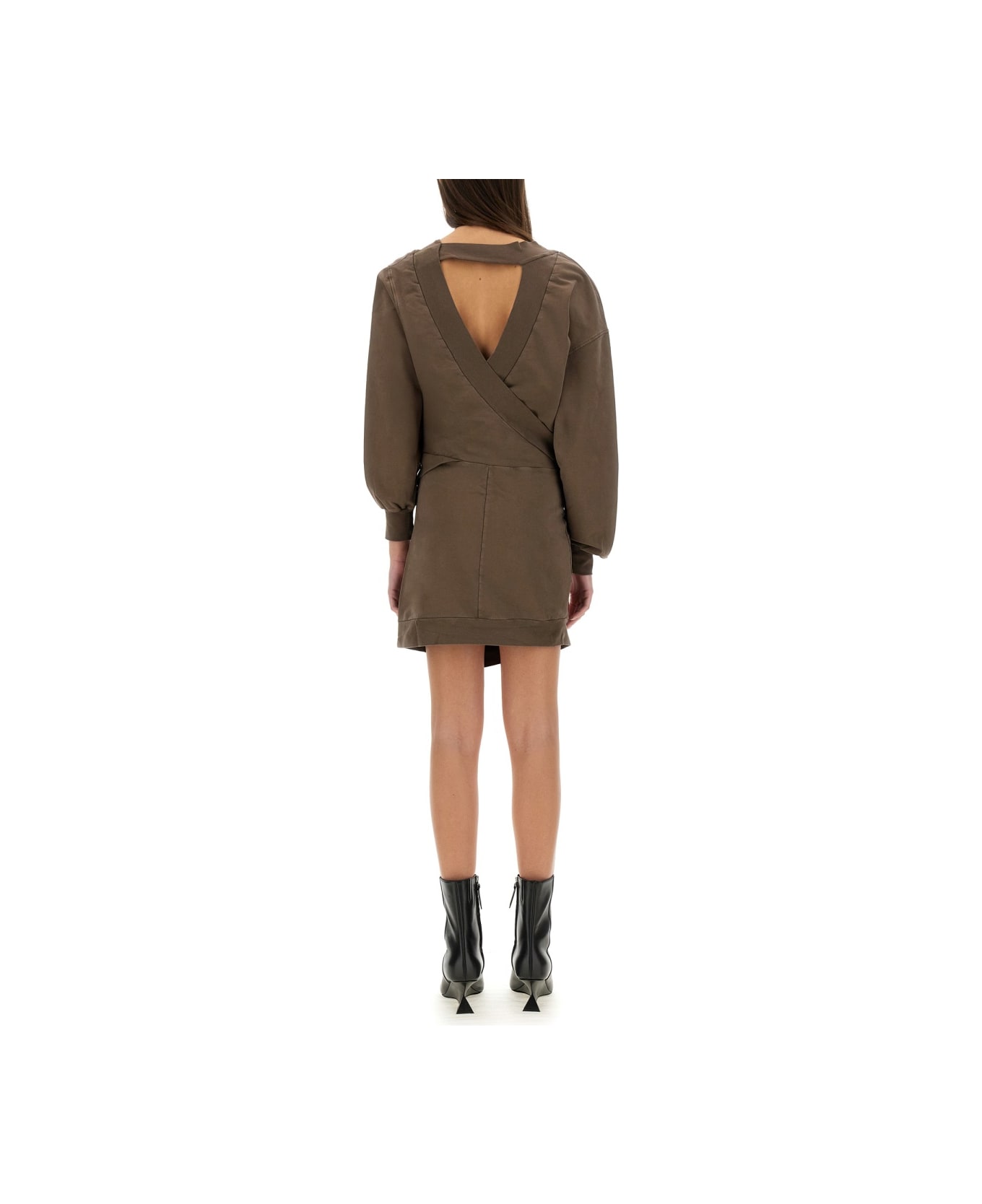 The Attico Cut-out Dress - BROWN