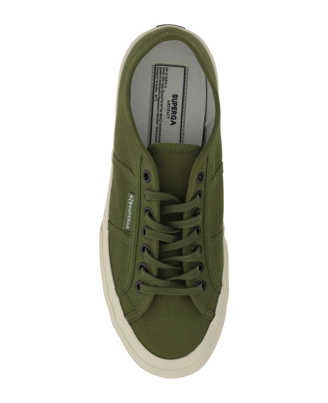 Superga Artifact Herringbone Sneakers - Green-off White