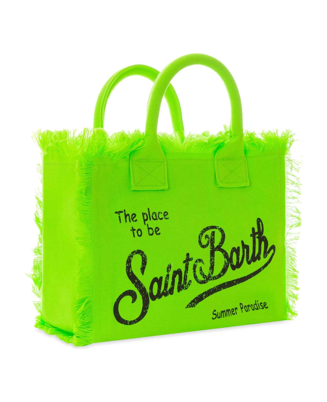 MC2 Saint Barth Colette Fluo Green Cotton Canvas Bag - GREEN