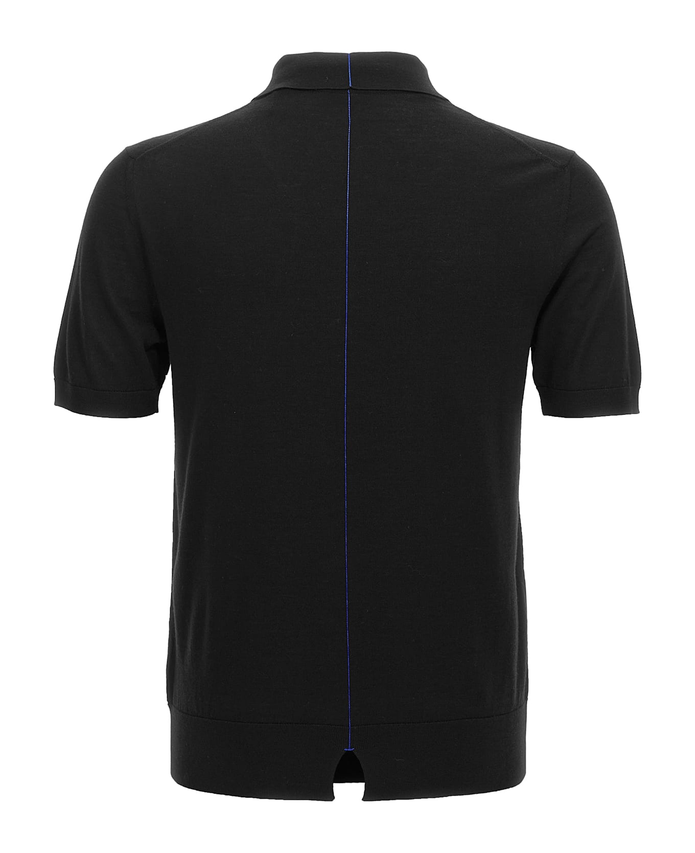 Burberry Wool Polo Shirt - Black  