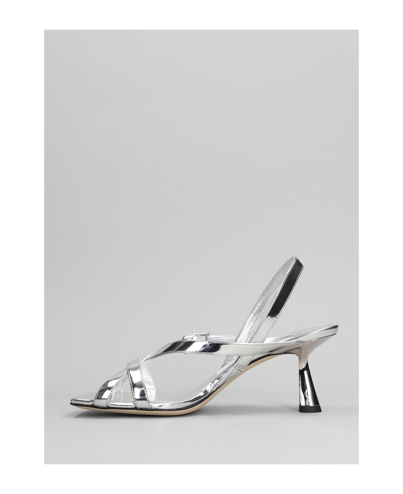 Jimmy Choo Jess 65 Sandals In Silver Leather - silver