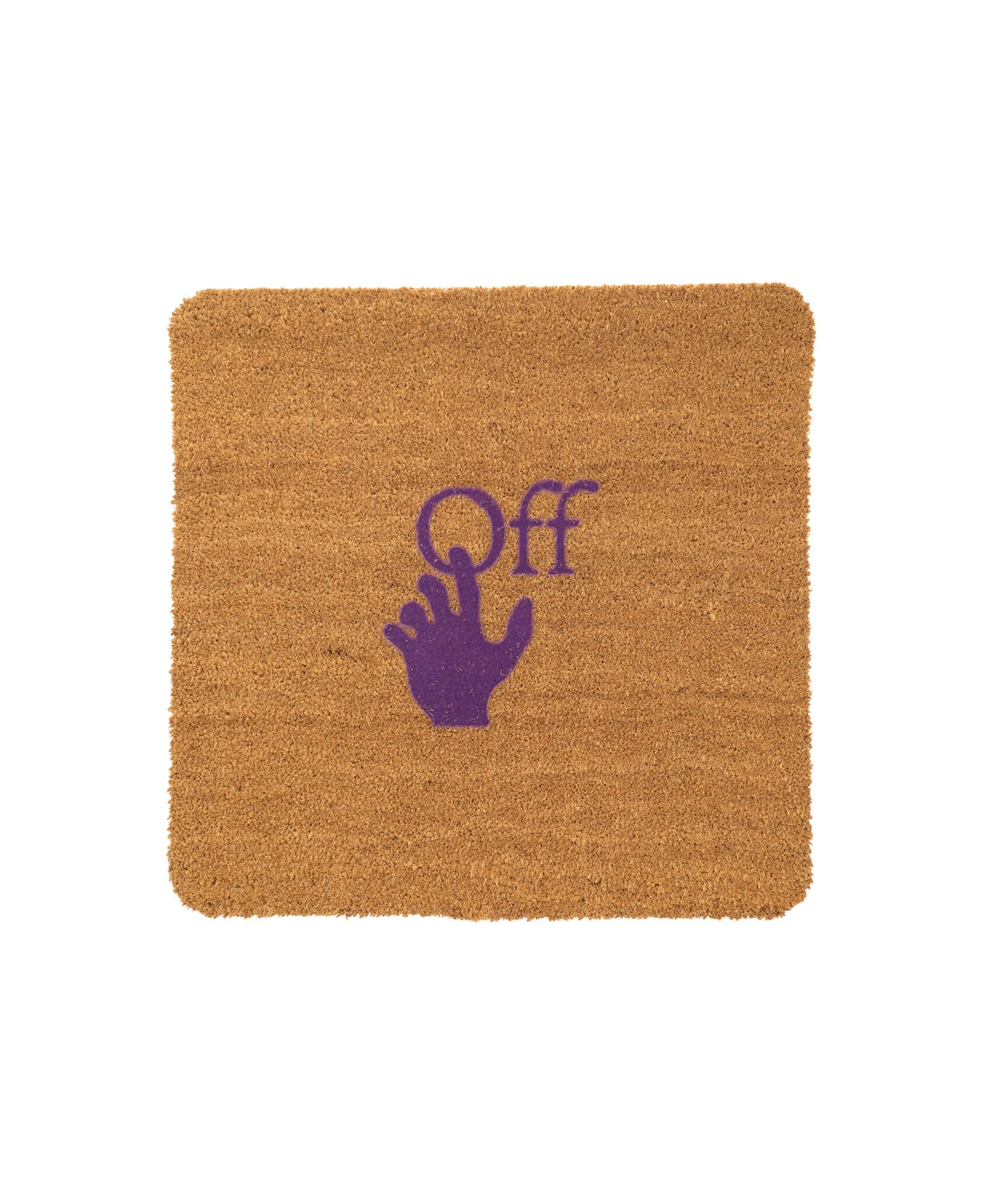 Off-White Beige Doormat With Logo Off White Home - Brown