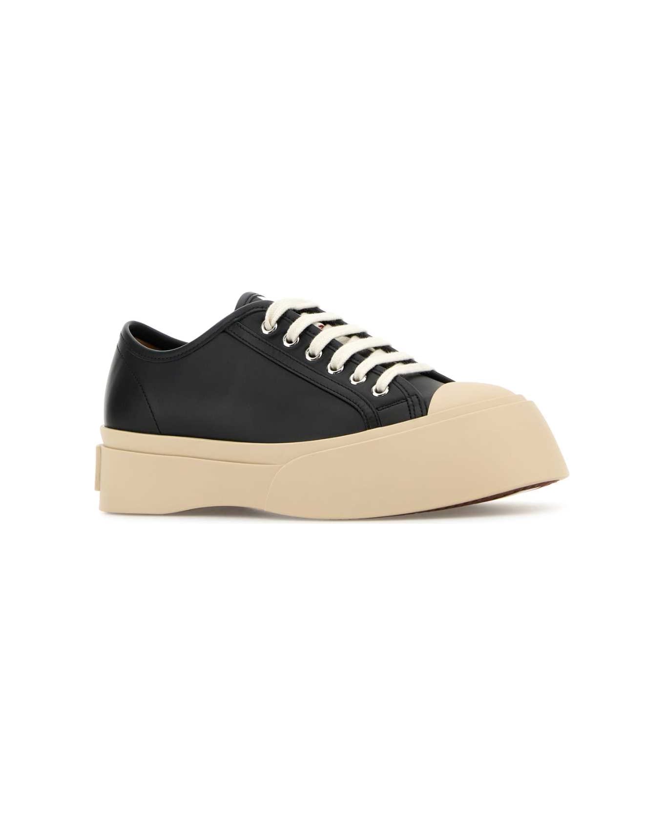 Marni Black Leather Pablo Sneakers - BLACK