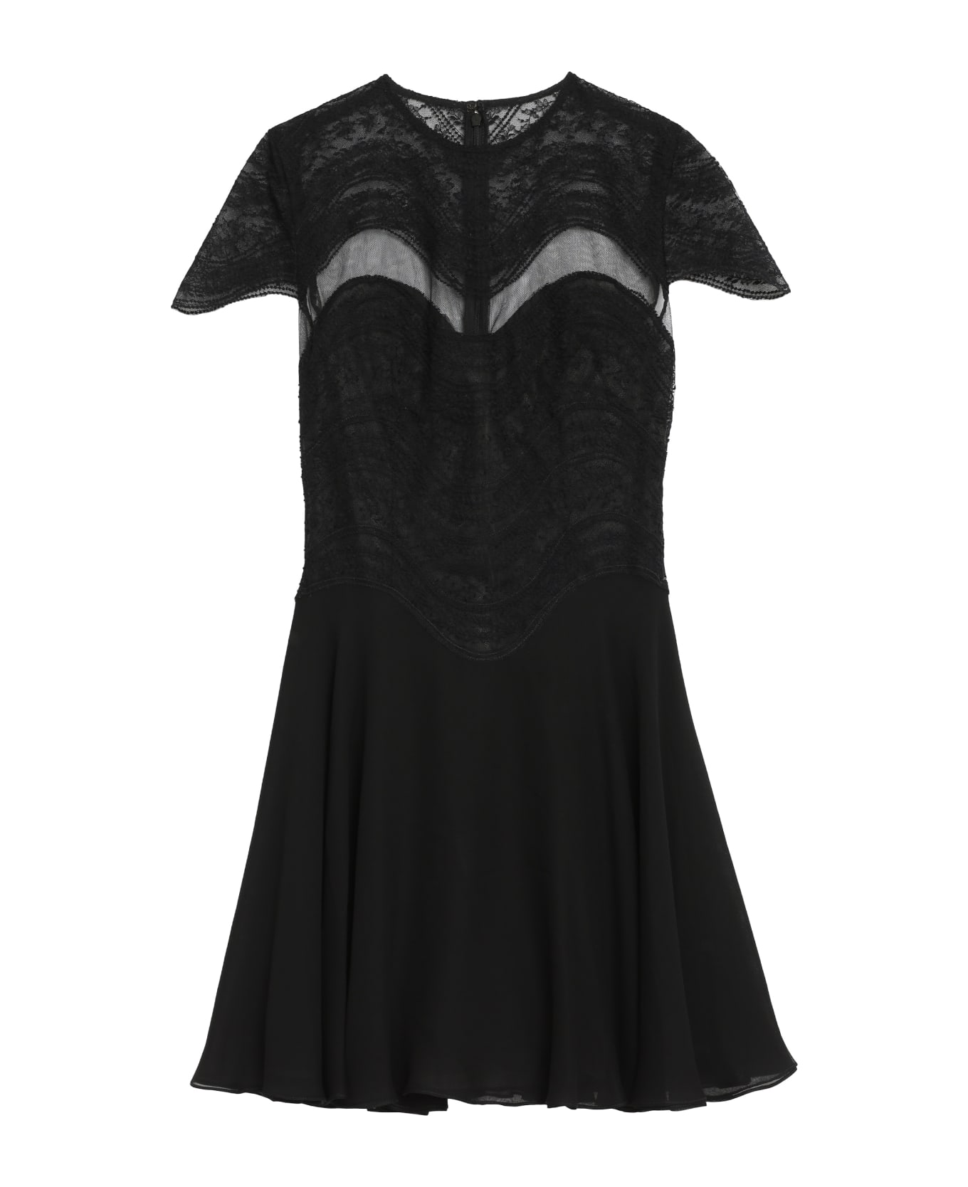 Costarellos Mangano Silk Georgette Dress - black