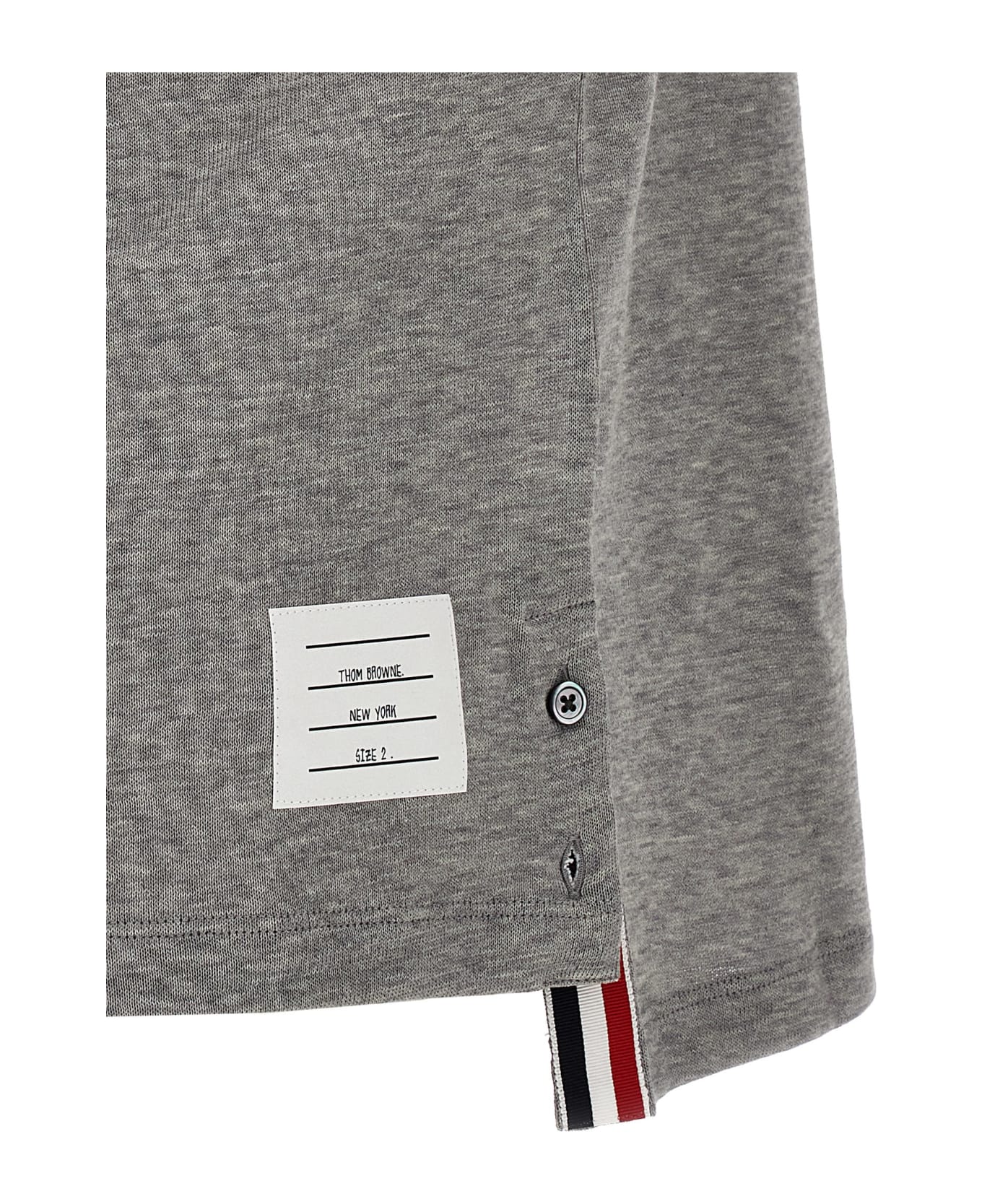 Thom Browne 'rwb' Polo Shirt - Med Grey