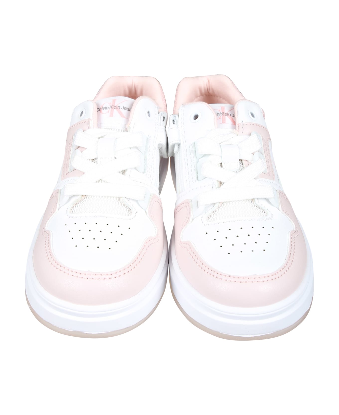 Calvin Klein Pink Sneakers For Girl With Logo - Pink