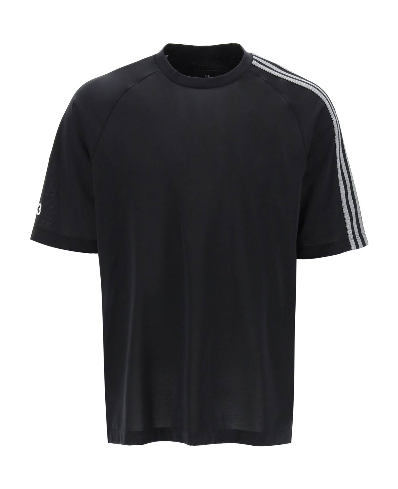 Y-3 3-stripes Crew-neck T-shirt - Black Off White Tシャツ