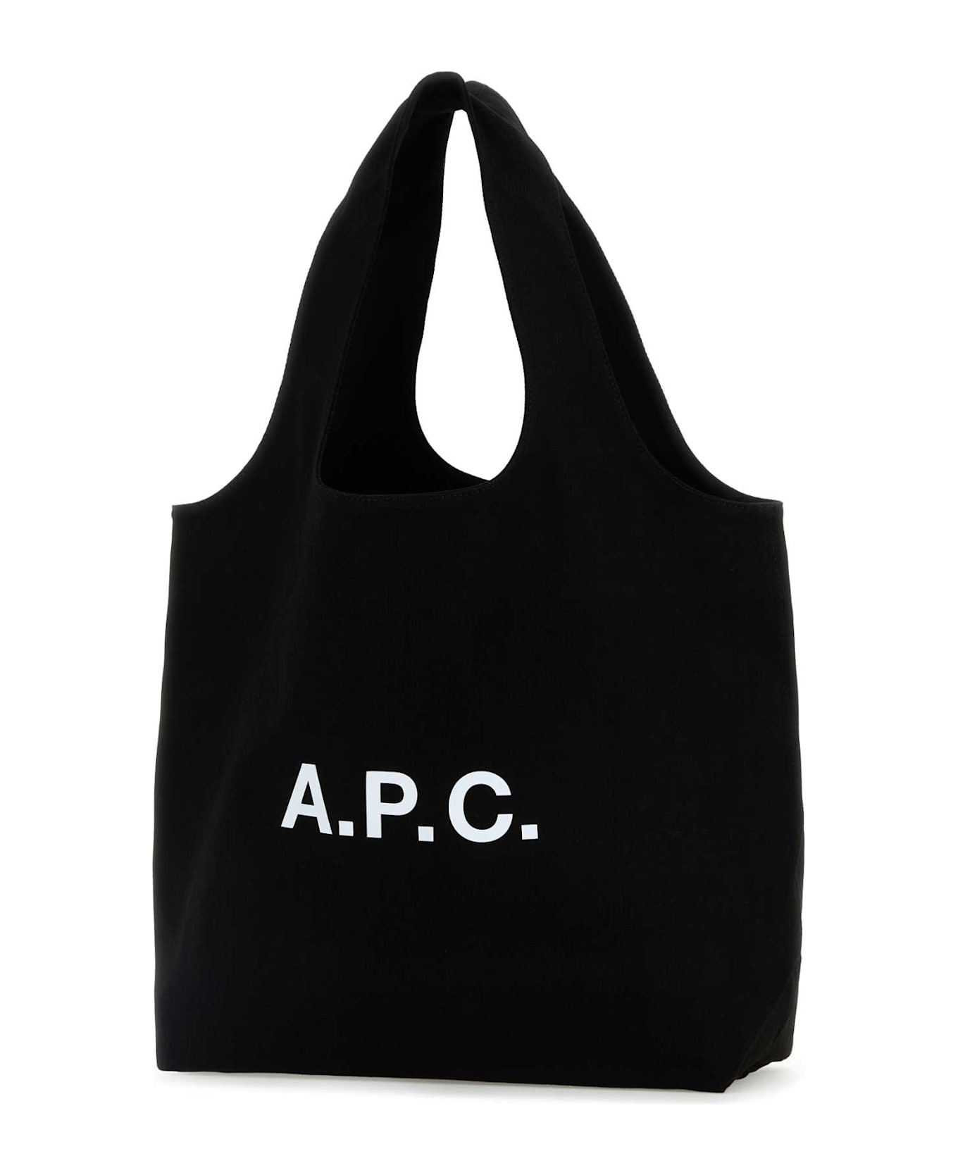 A.P.C. Black Canvas Ninon Shopping Bag - Black