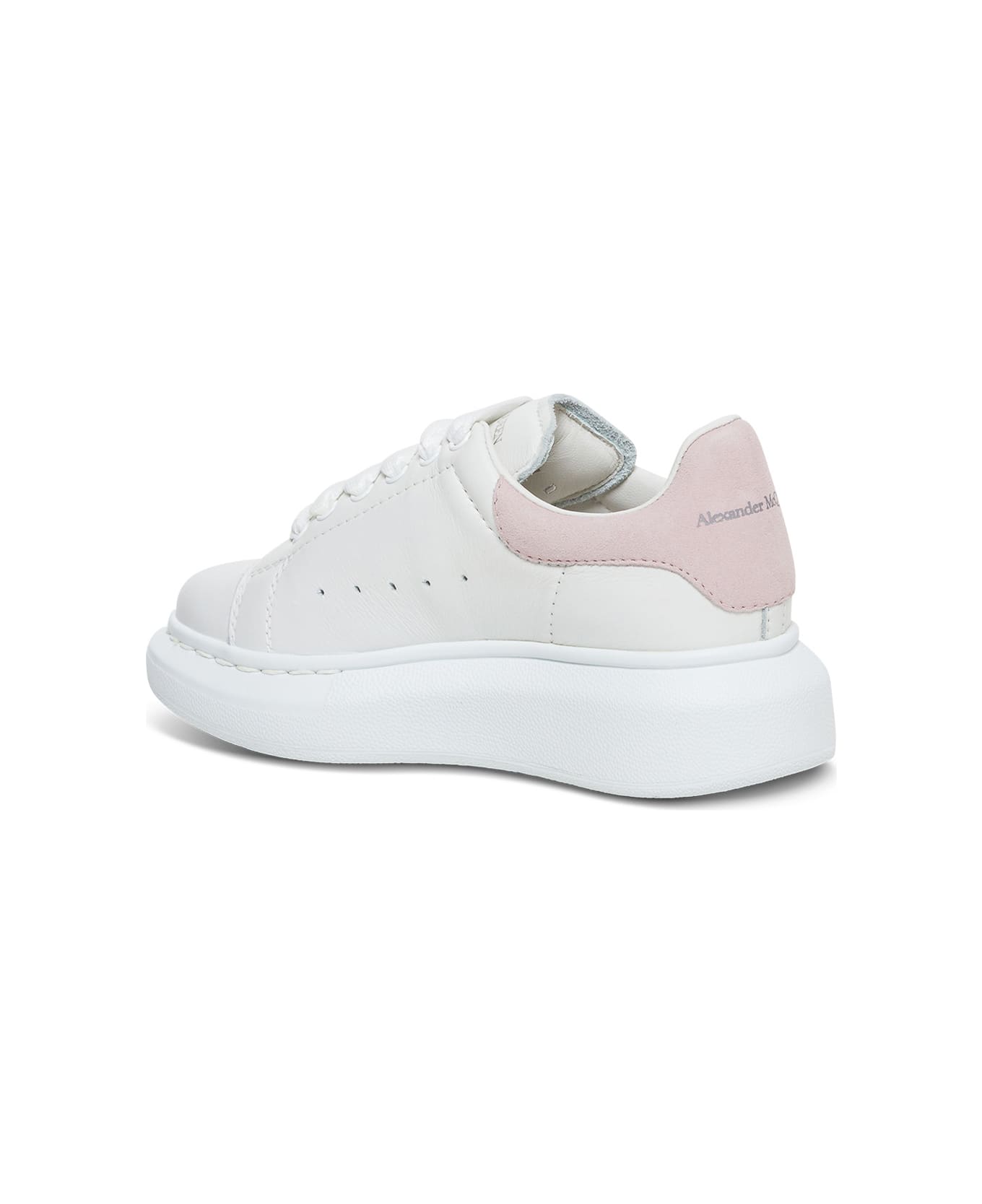 Alexander McQueen White Leather Oversize Sneakers - White