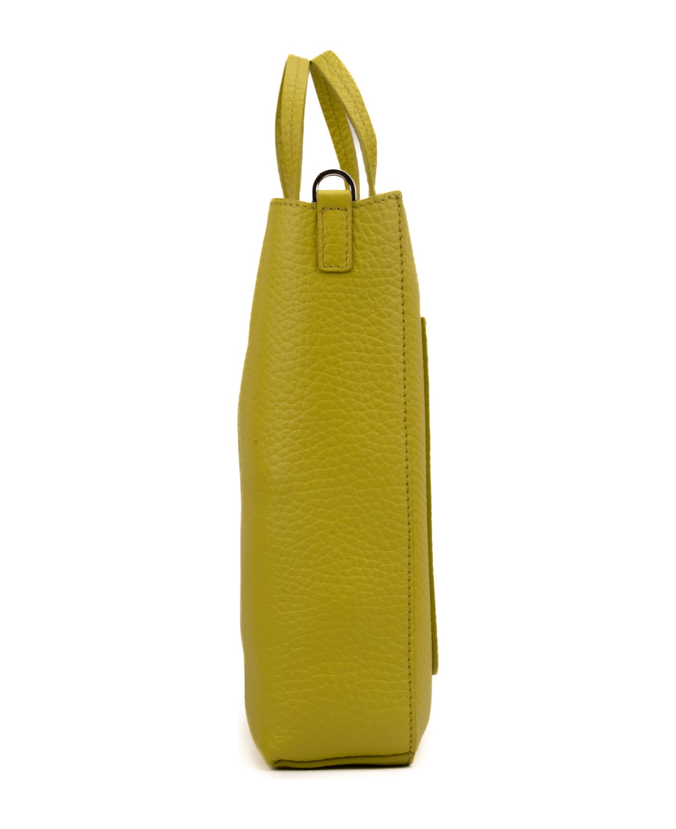 Orciani Ladylike S Soft Shopper In Yellow Leather - Giallo