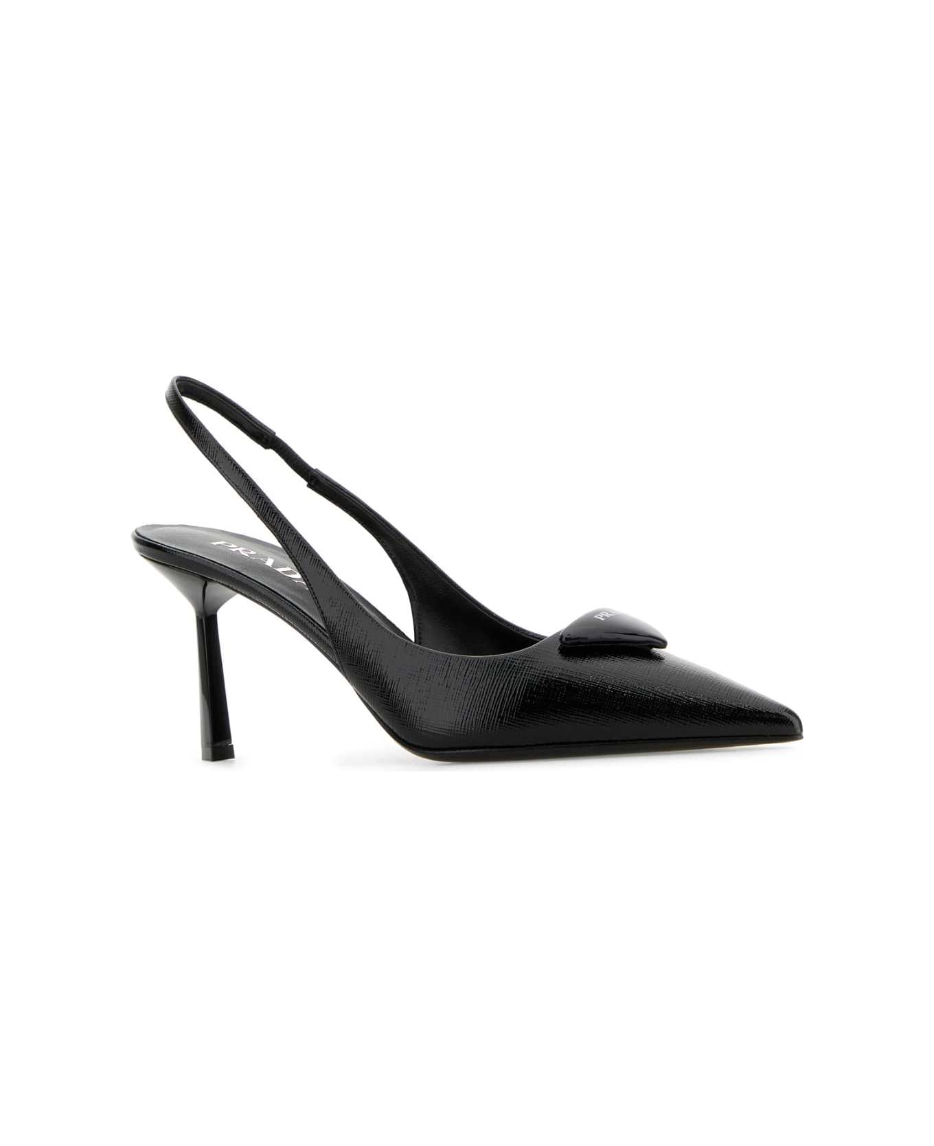 Prada Black Leather Pumps - NERO