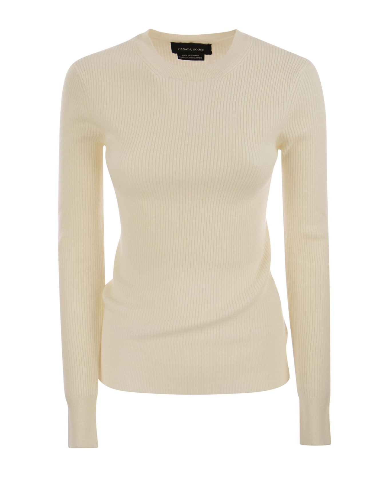 Canada Goose Crew-neck Jumper In Wool - Ivory