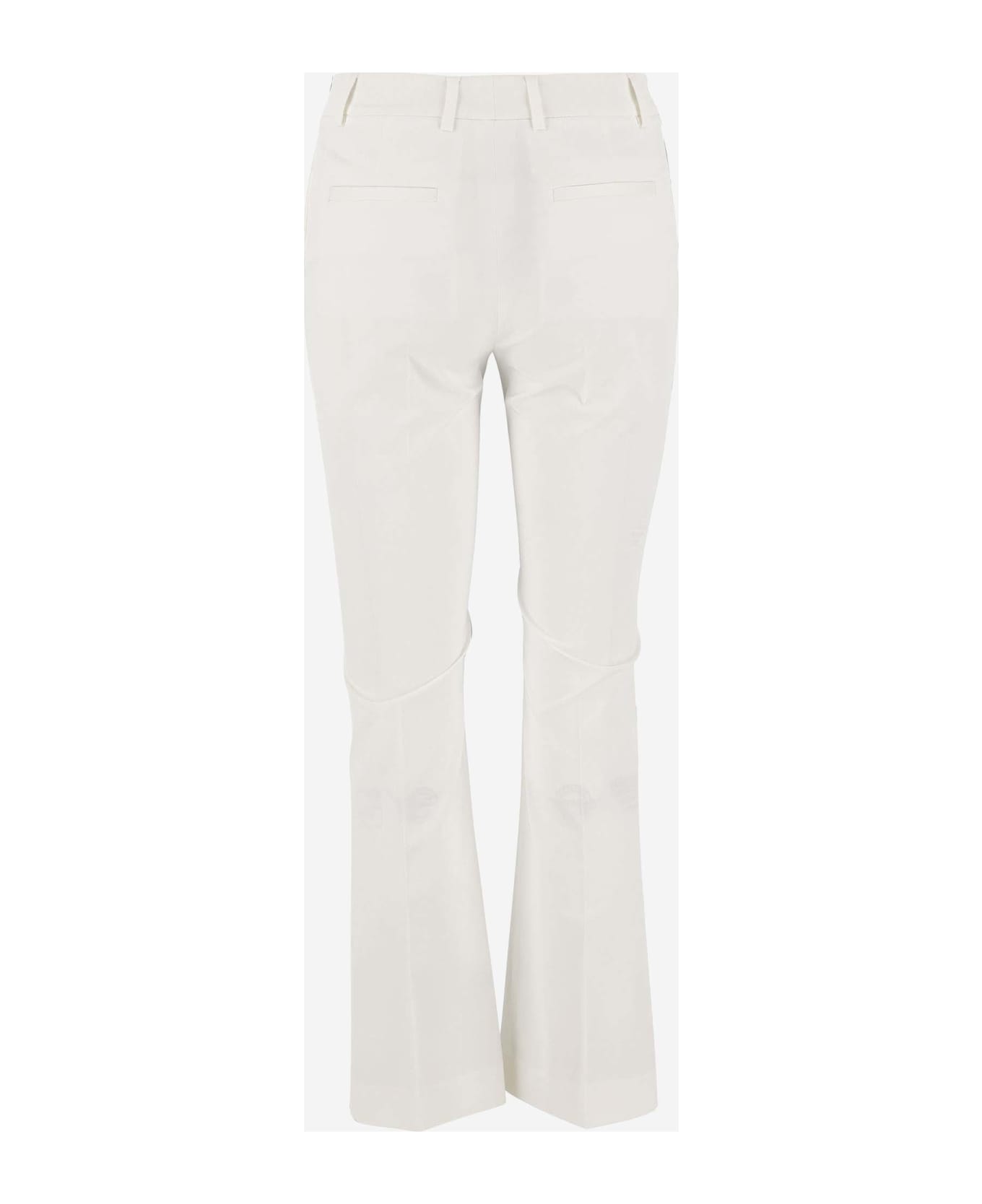 QL2 Stretch Cotton Flared Pants - White ボトムス