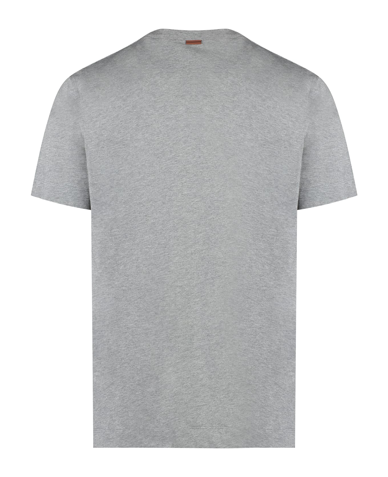 Zegna Logo Cotton T-shirt - grey