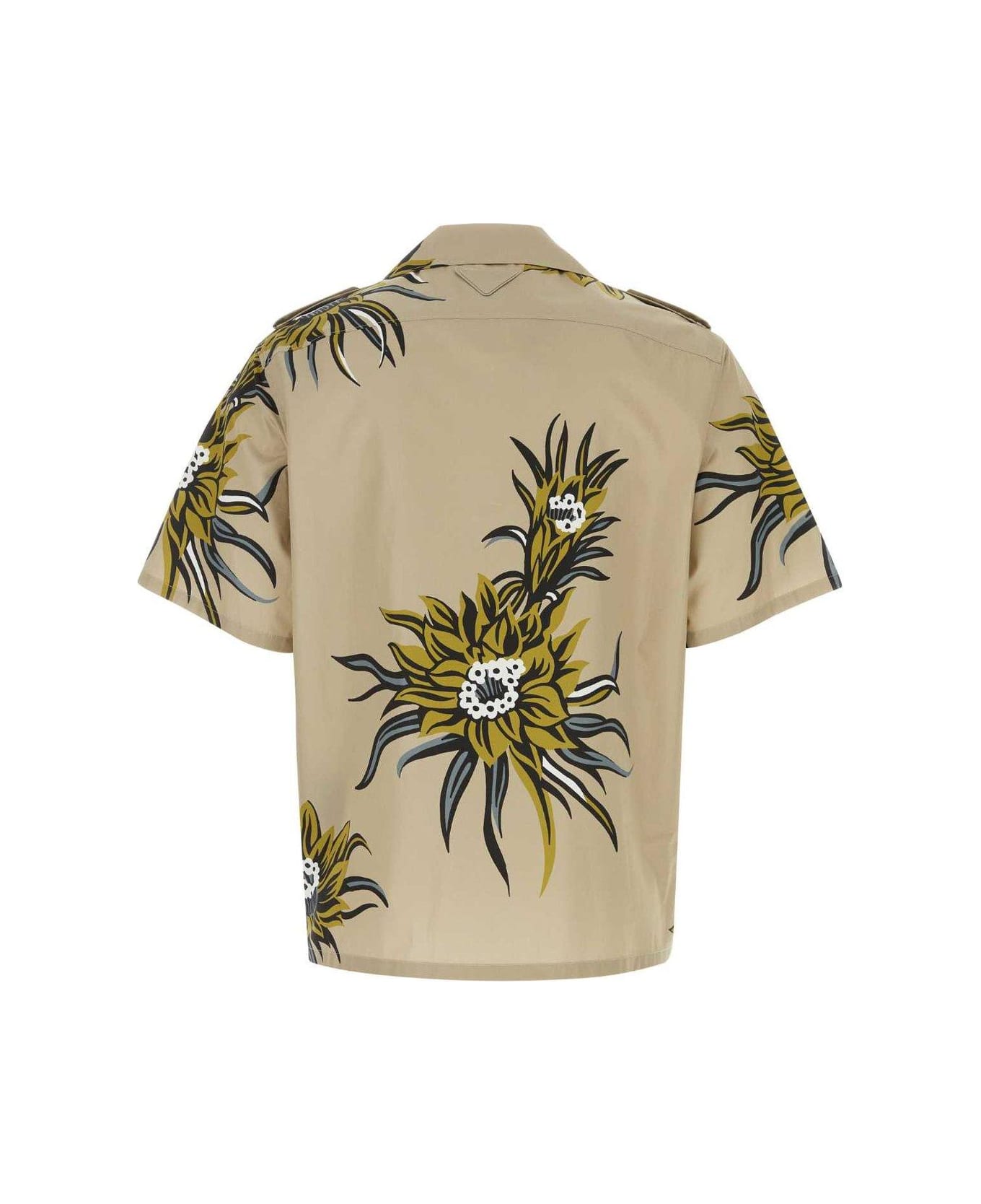 Prada Pattern-printed Short-sleeved Shirt - CALCEMILITARE