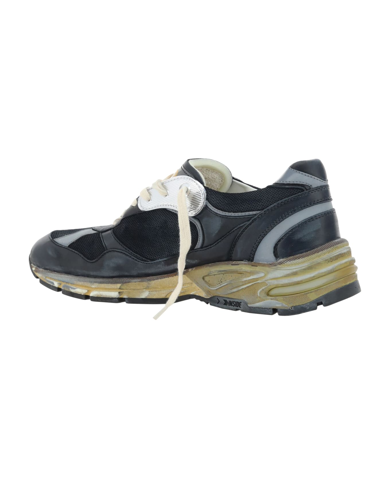 Golden Goose Running Dad Sneakers - Black/silver/ice