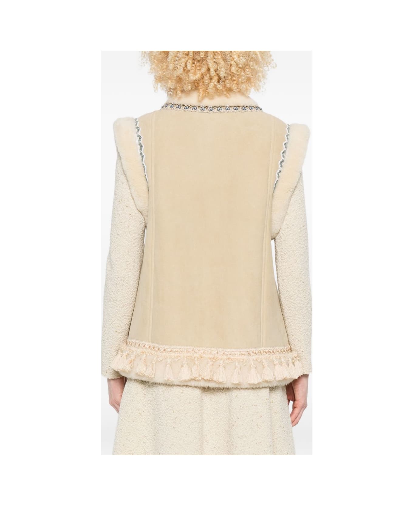 Valentino Garavani Leather Vest - Beige