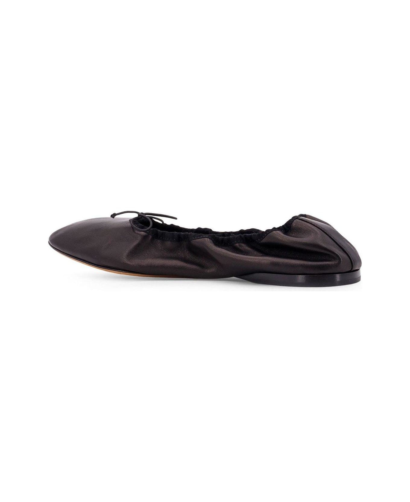 The Row Hereditas Bow Detailed Ballet Flats - BLK BLACK