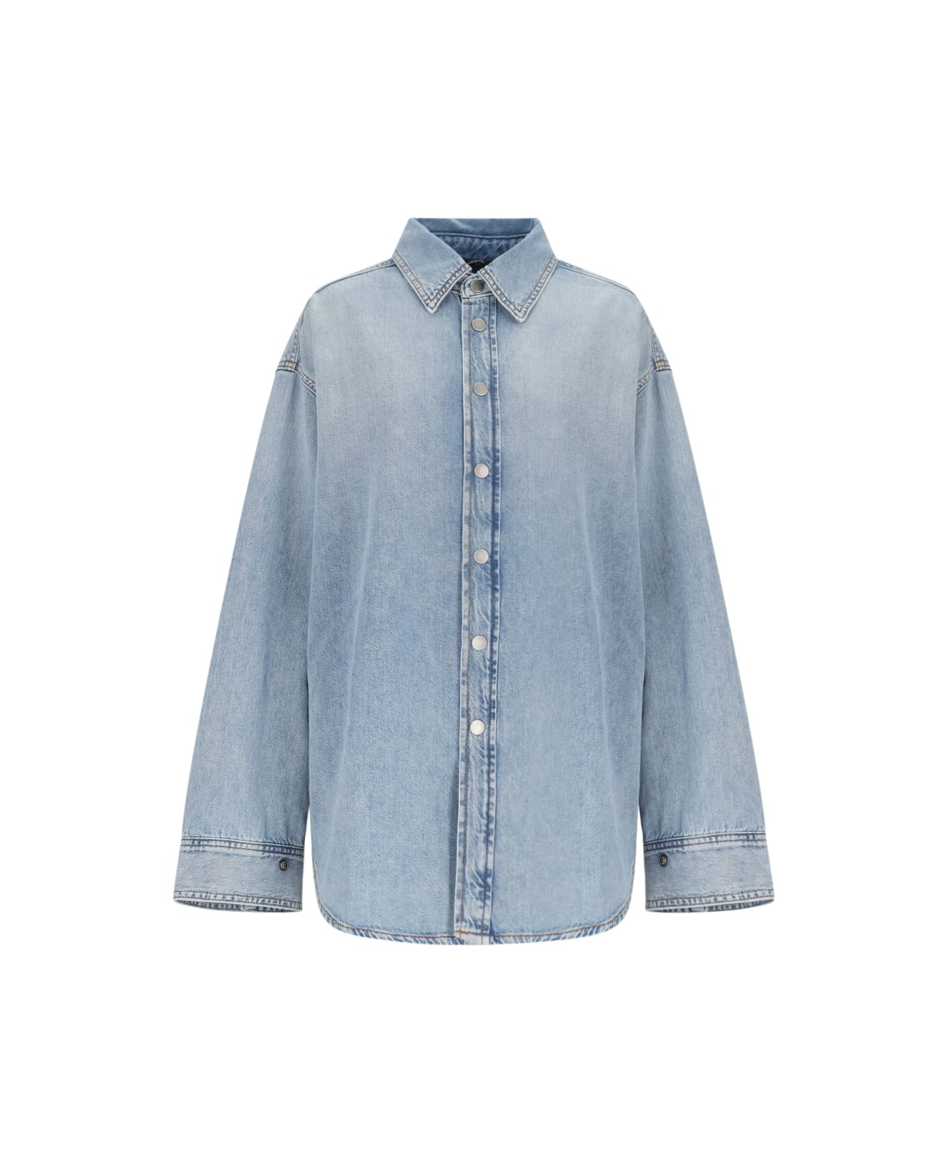 Haikure Denim Shirt - Light Blue