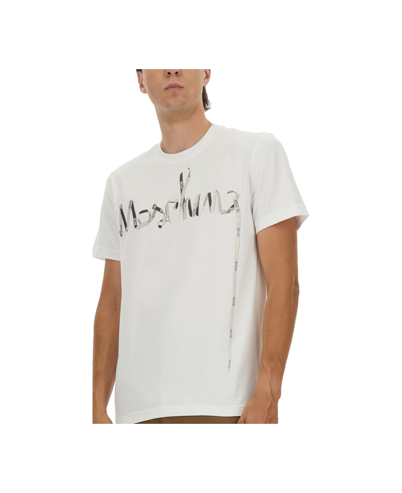 Moschino Printed Cotton T-shirt - WHITE