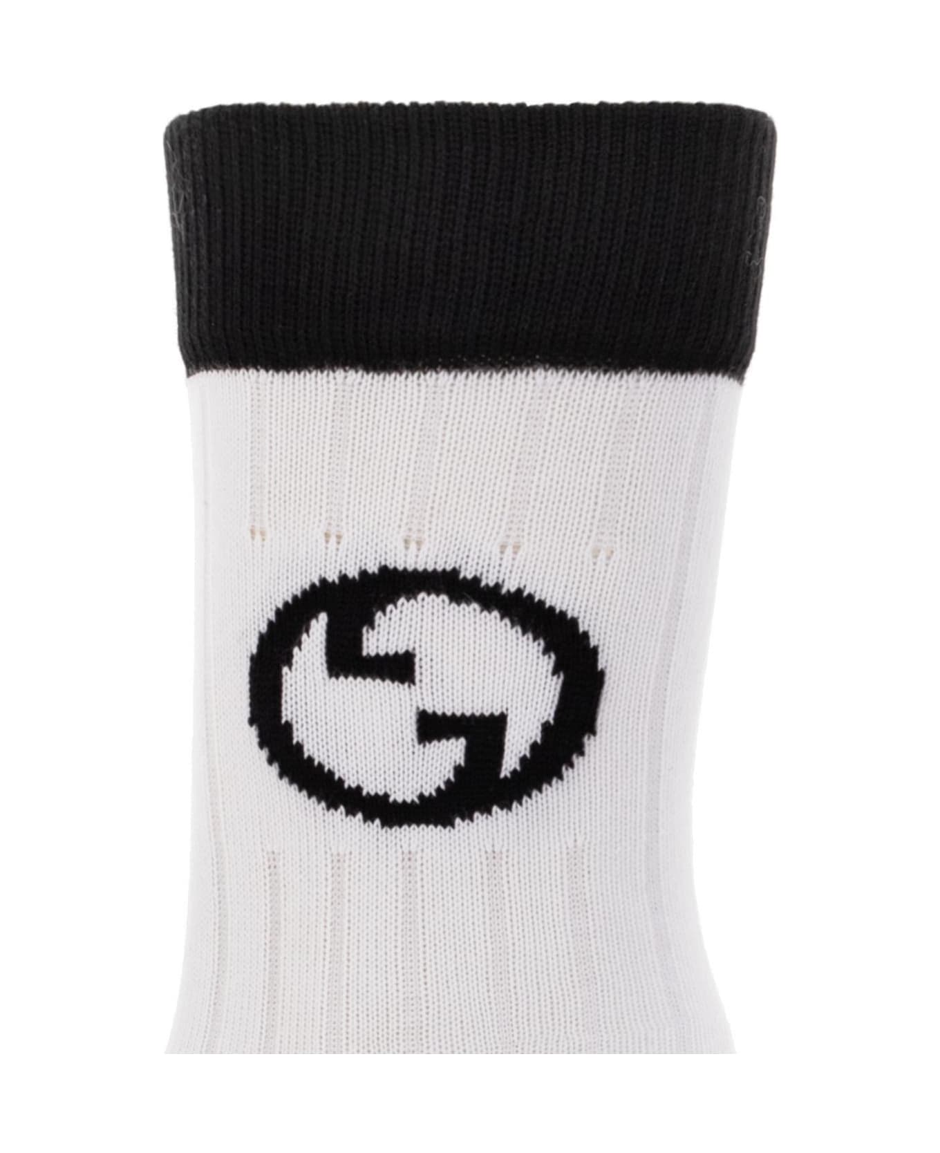 Gucci Interlocking G Logo Embroidered Socks