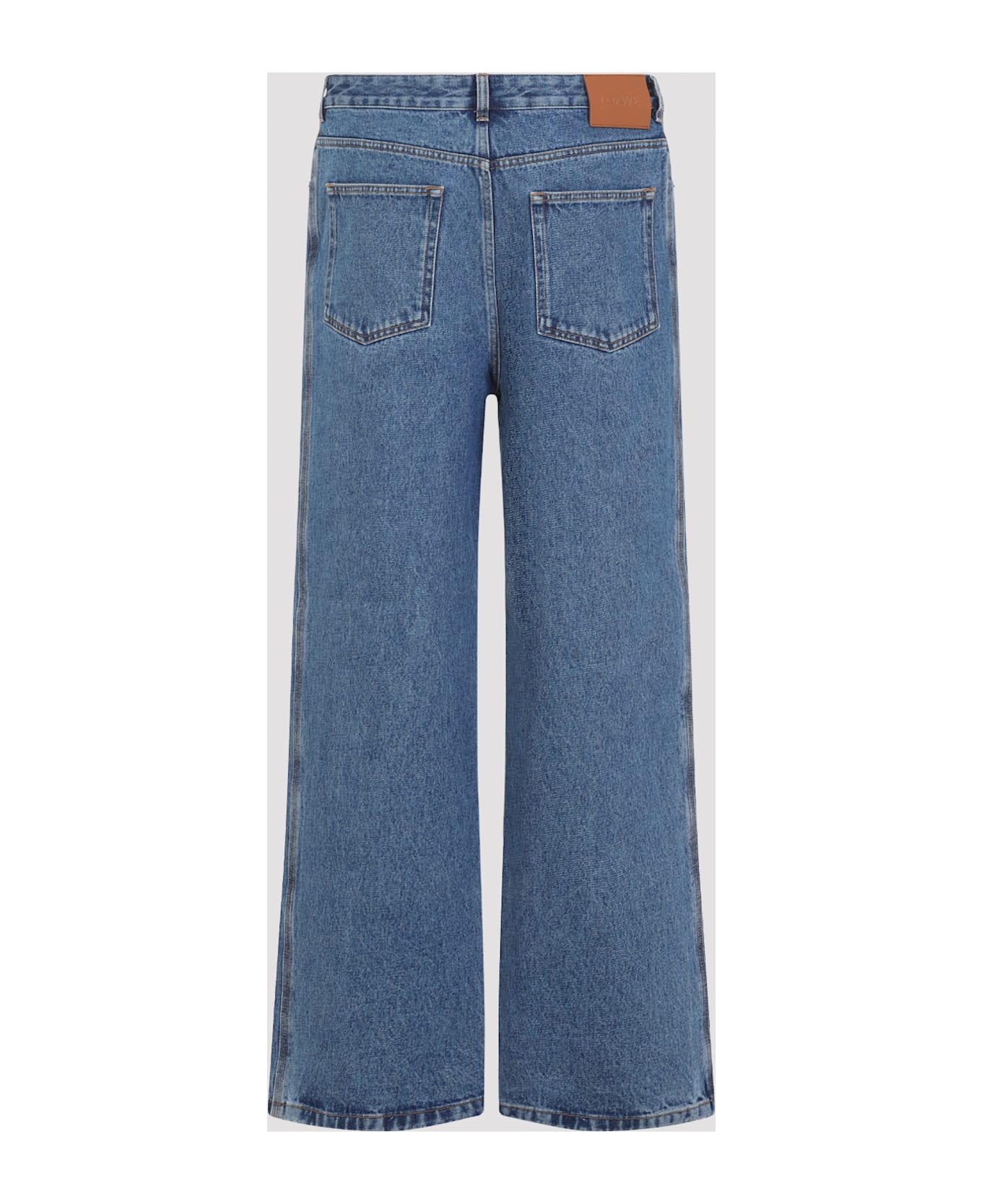 Loewe Anagram Baggy Jeans - Mid Blue Denim