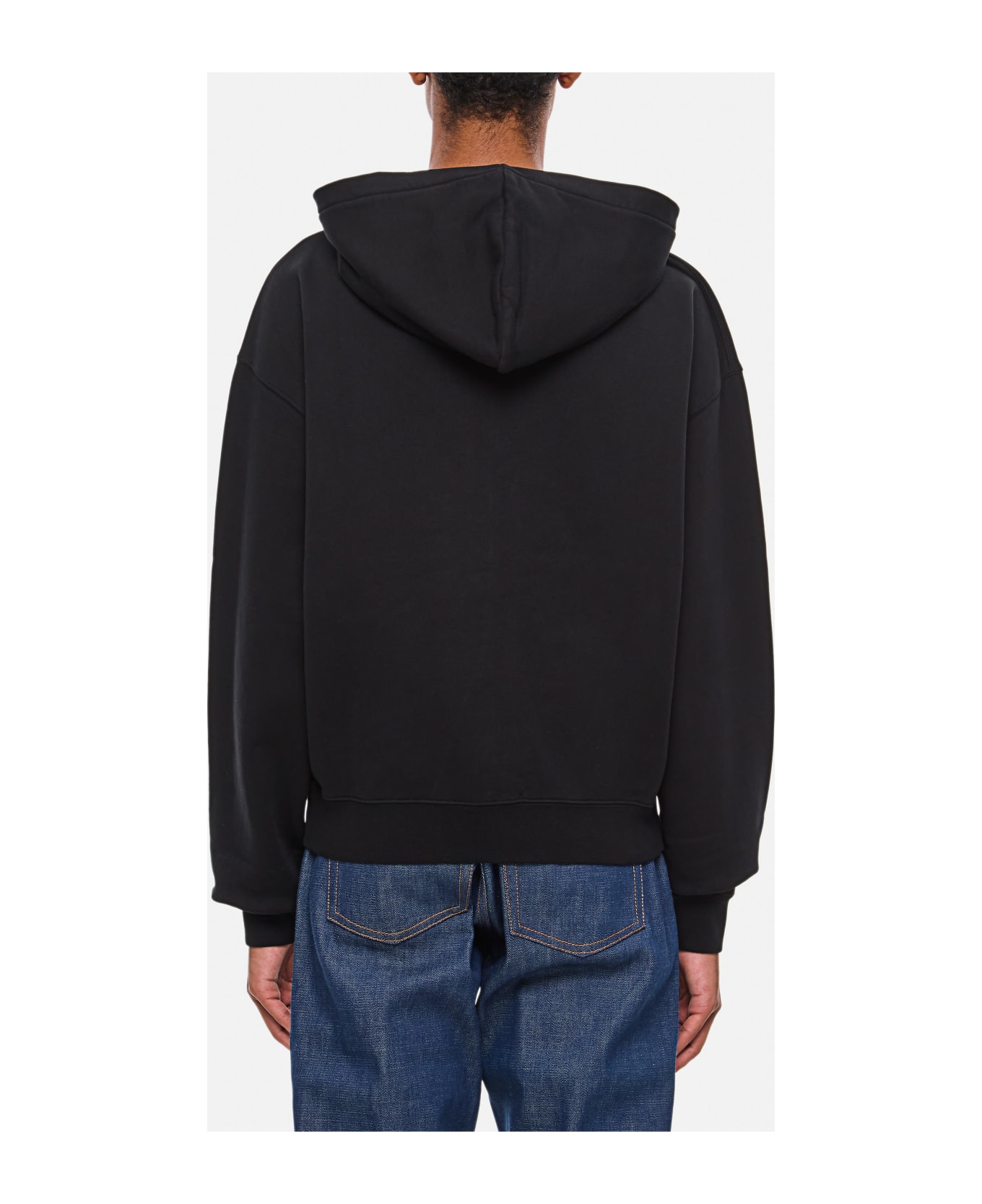 Jacquemus Zipped Cotton Sweatshirt - Black ニットウェア
