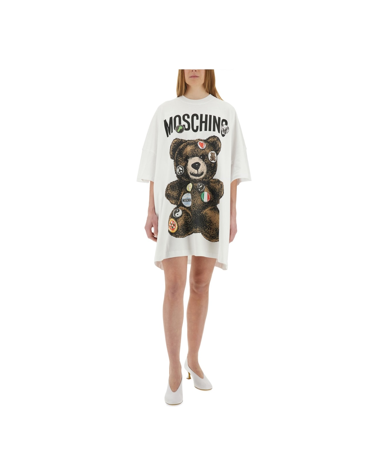 Moschino 
teddy Bear
 Short Dress - WHITE