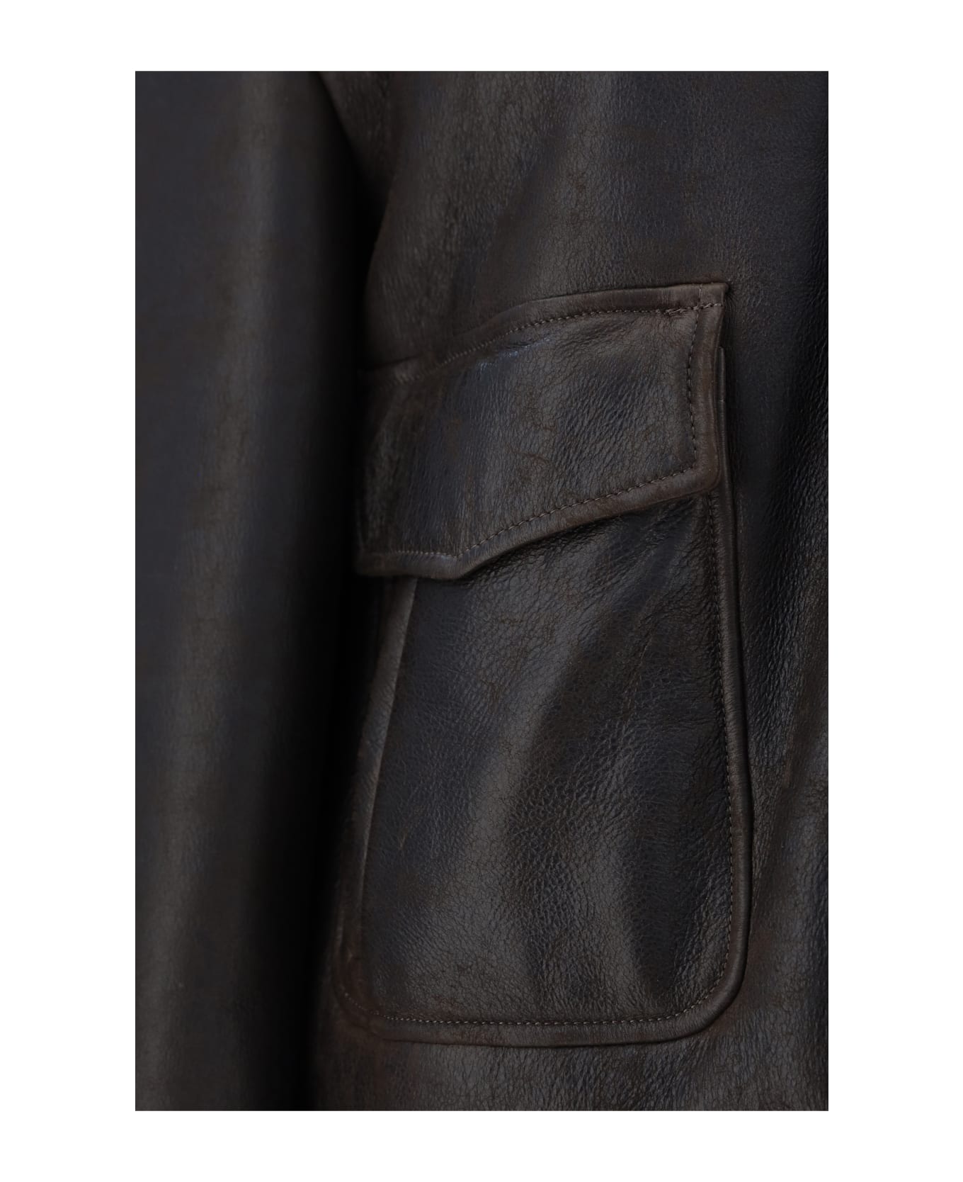 Salvatore Santoro Leather Jacket - Dark Brown