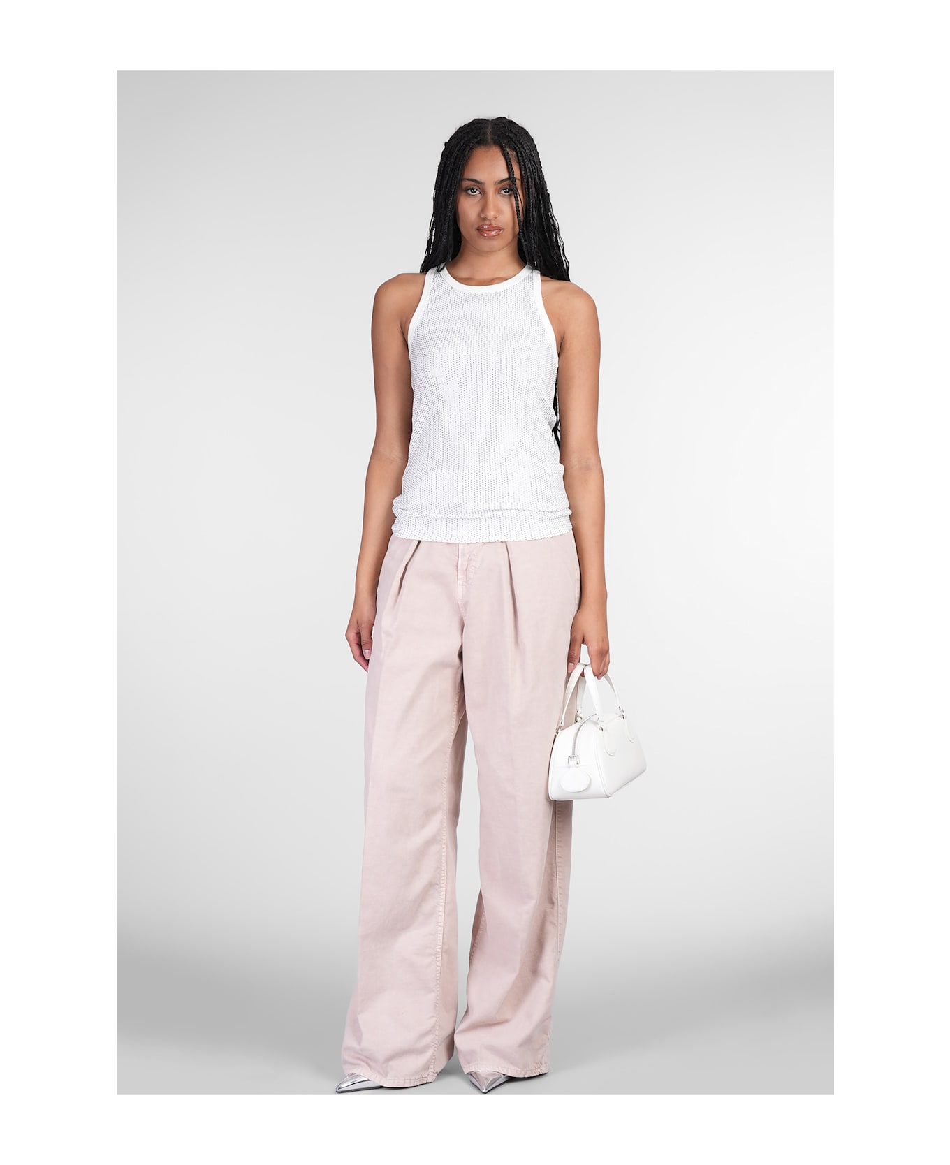 Haikure Candy Jeans In Rose-pink Cotton - rose-pink