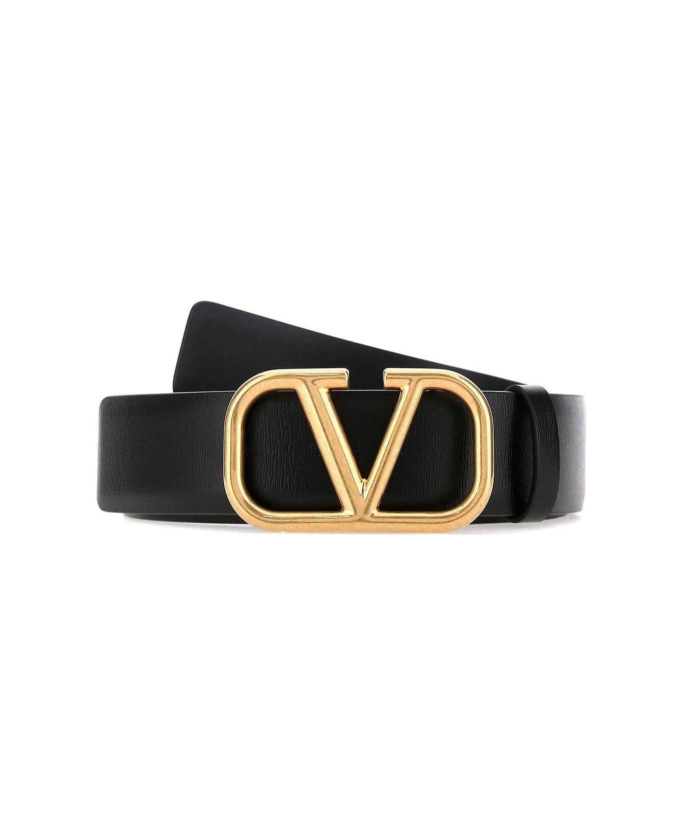Valentino Garavani Vlogo Signature Belt - BLACK ベルト
