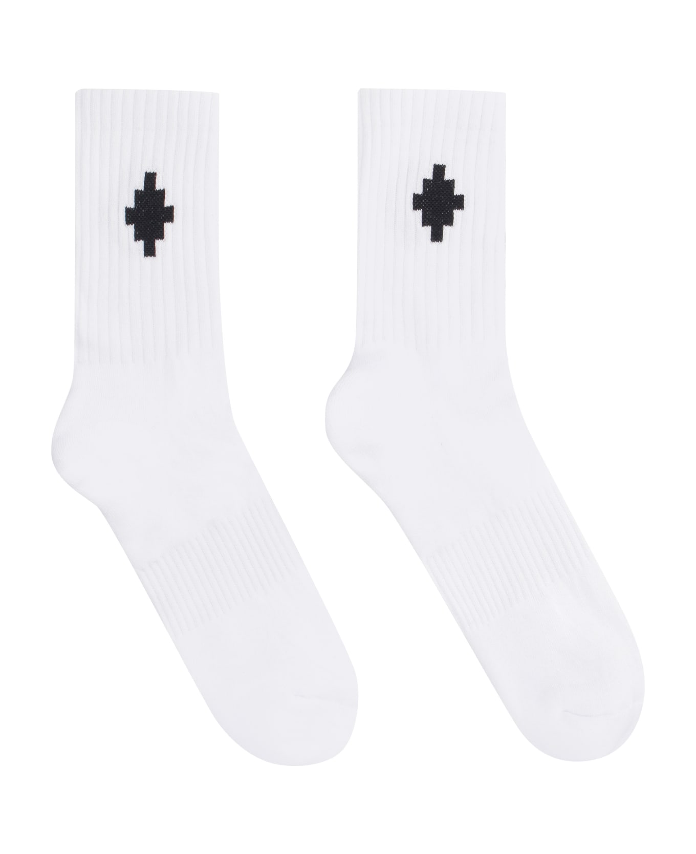 Marcelo Burlon Cotton Socks With Logo - White 靴下